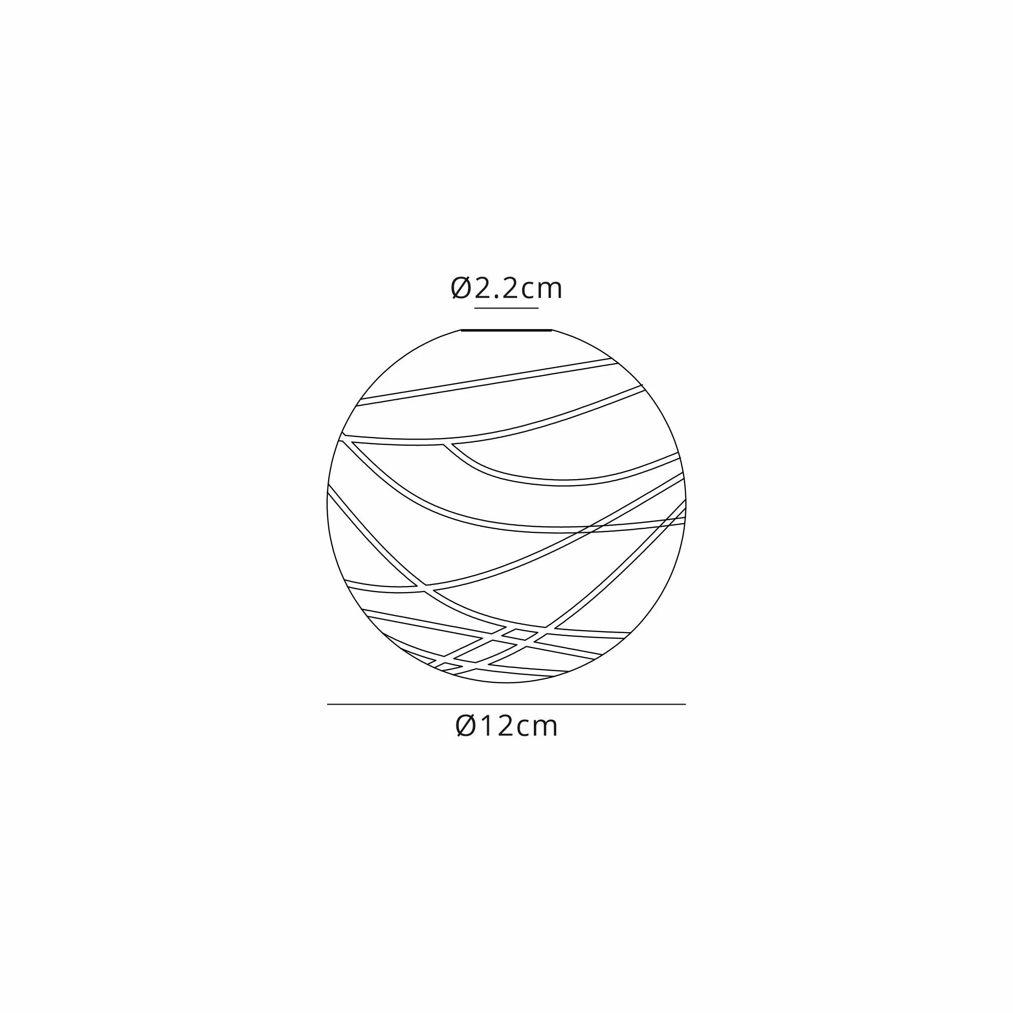 Dene 12cm Dune Effect Round Glass Shade (F) Clear