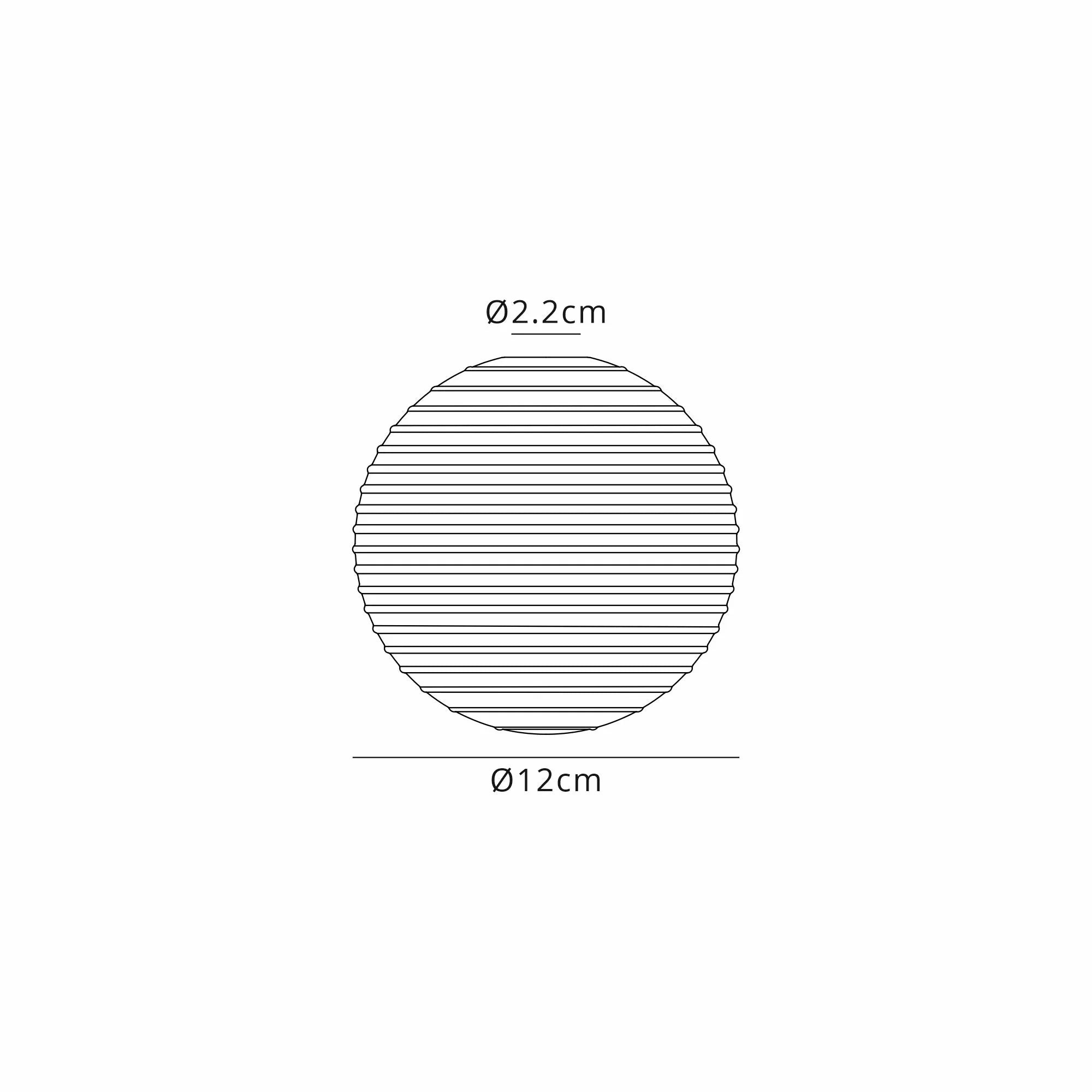 Dene 12cm Ribbed Round Glass Shade (B) Amber