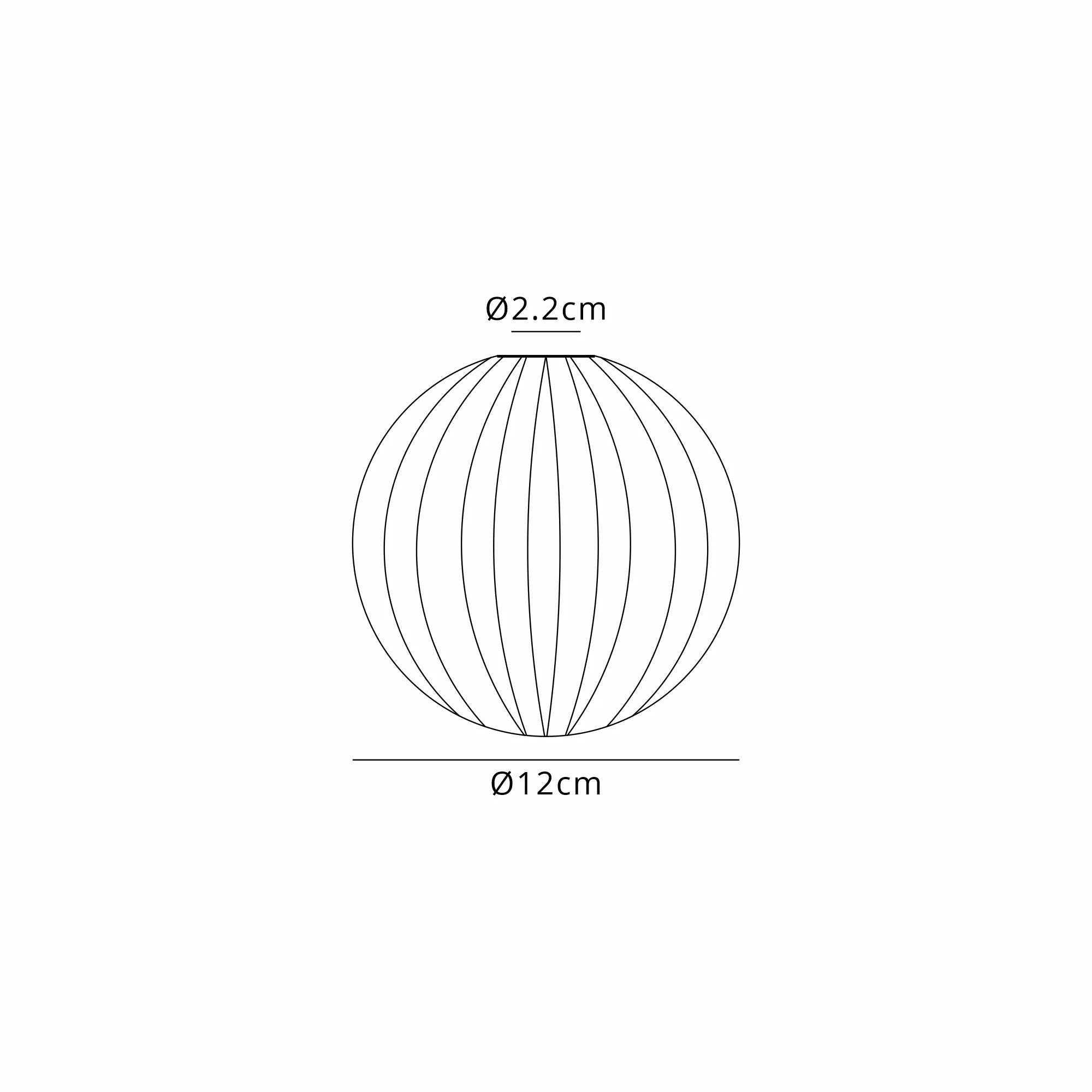 Dene 12cm Round Segment Glass Shade (K) Opal