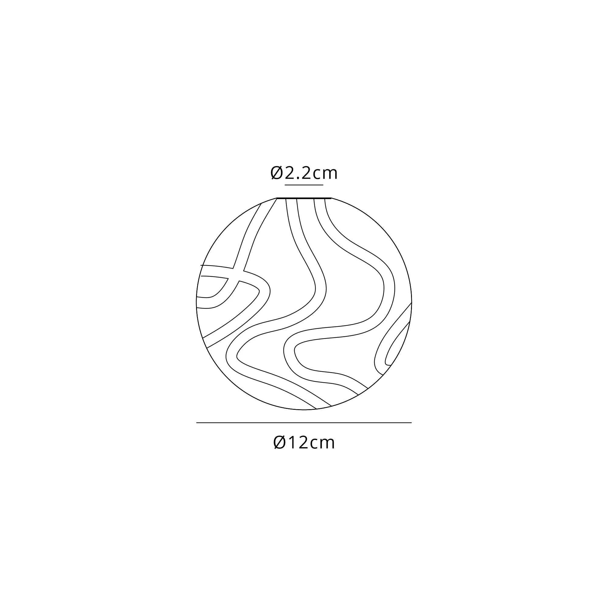 Bradley 12cm Waved Round Glass Shade (G) - Clear