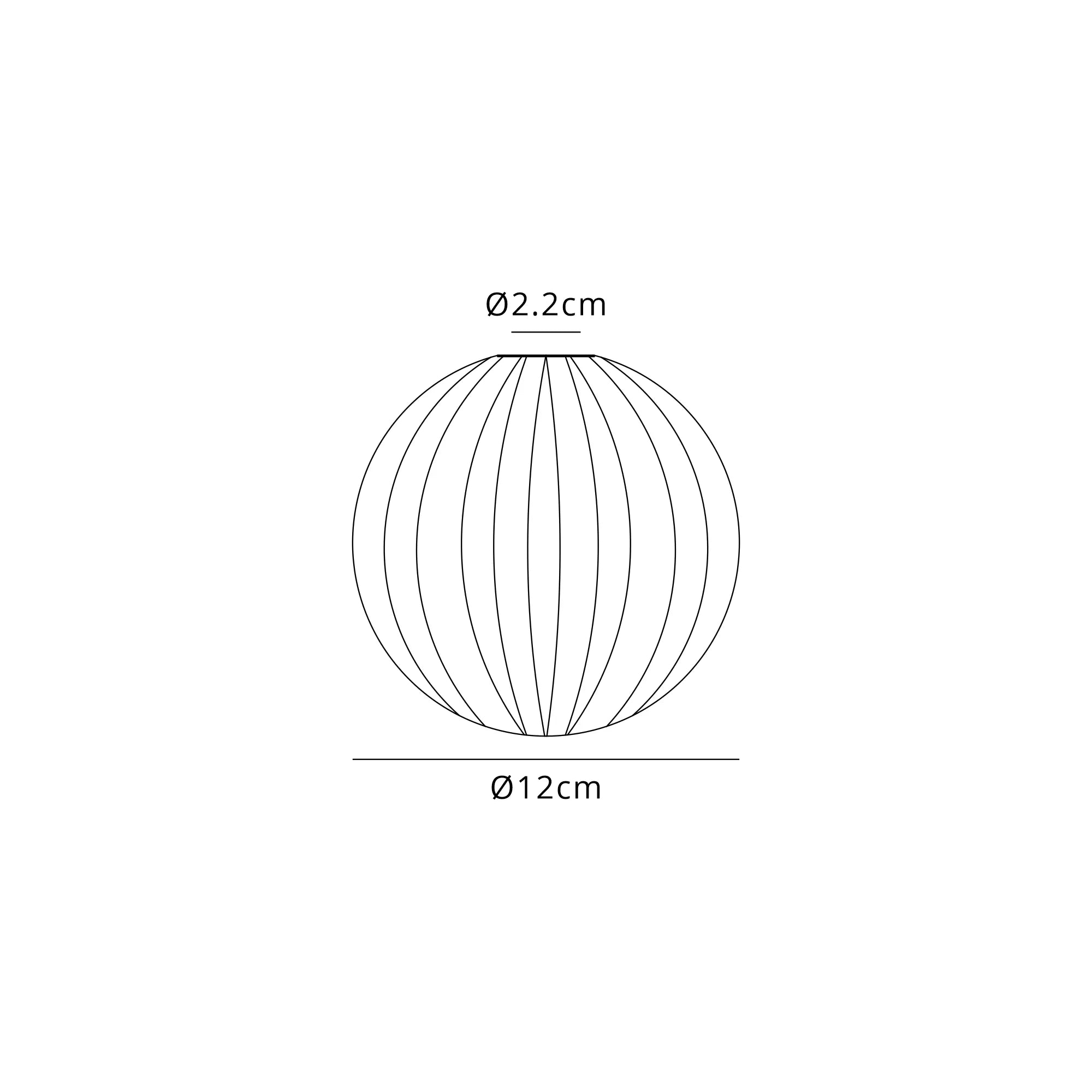 Bradley 12cm Round Segment Glass Shade (L) - Opal