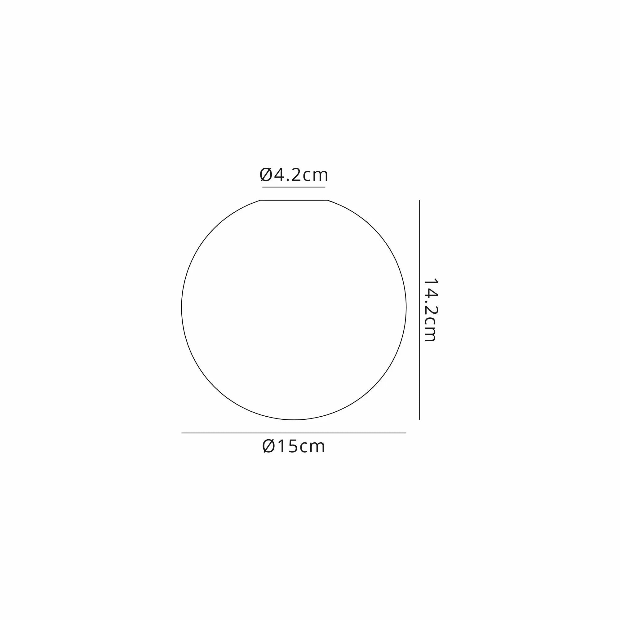 Sycamore 15cm Round Glass Shade -Opal