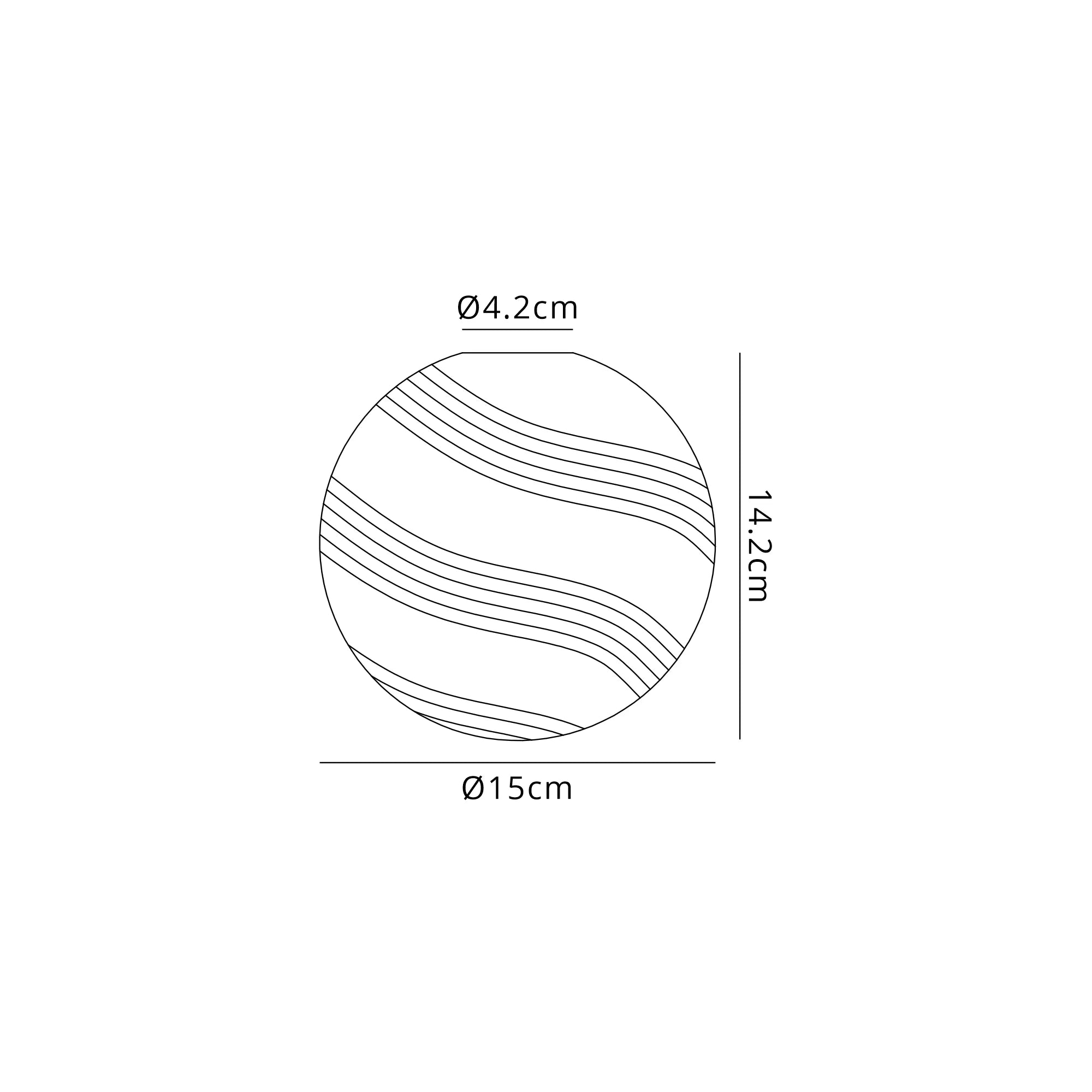 Sycamore 15cm Round Marble Effect Glass Shade (H) - Dark Green with Metal Ring
