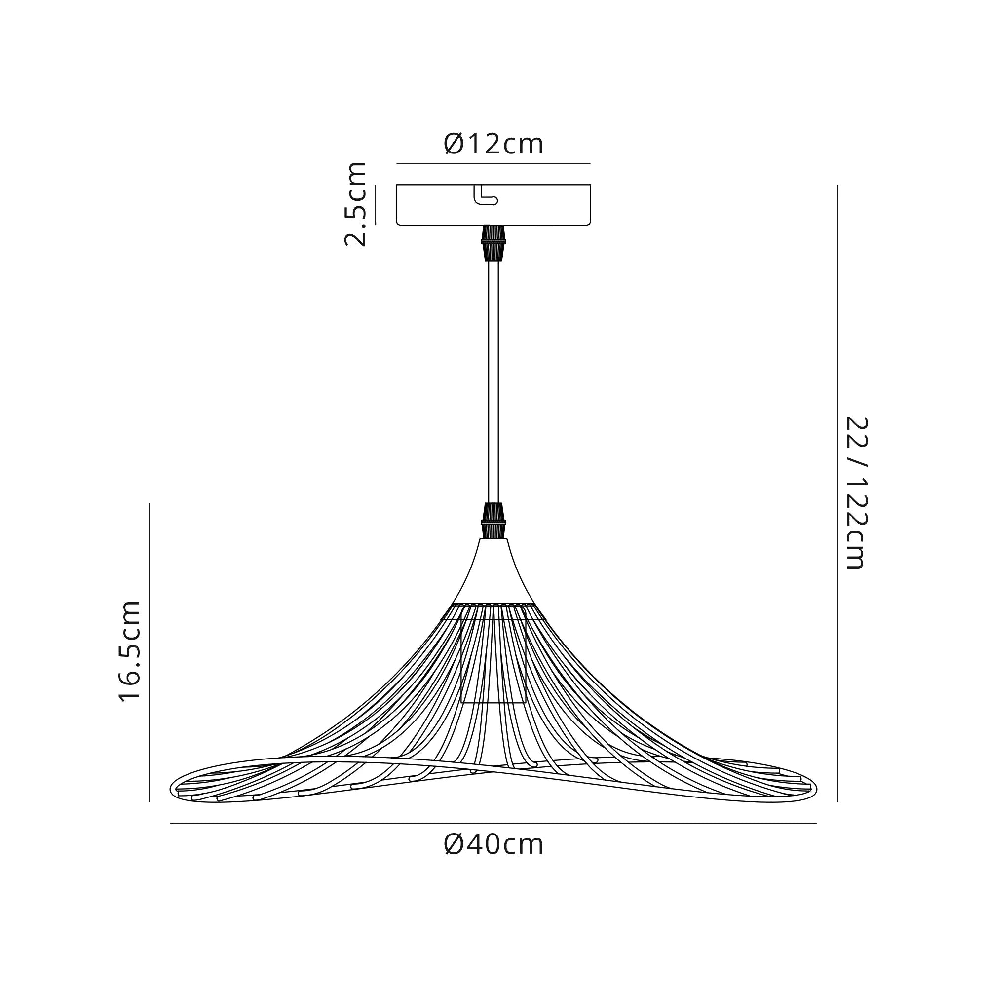 Halstead Shallow Pendant - Graphite