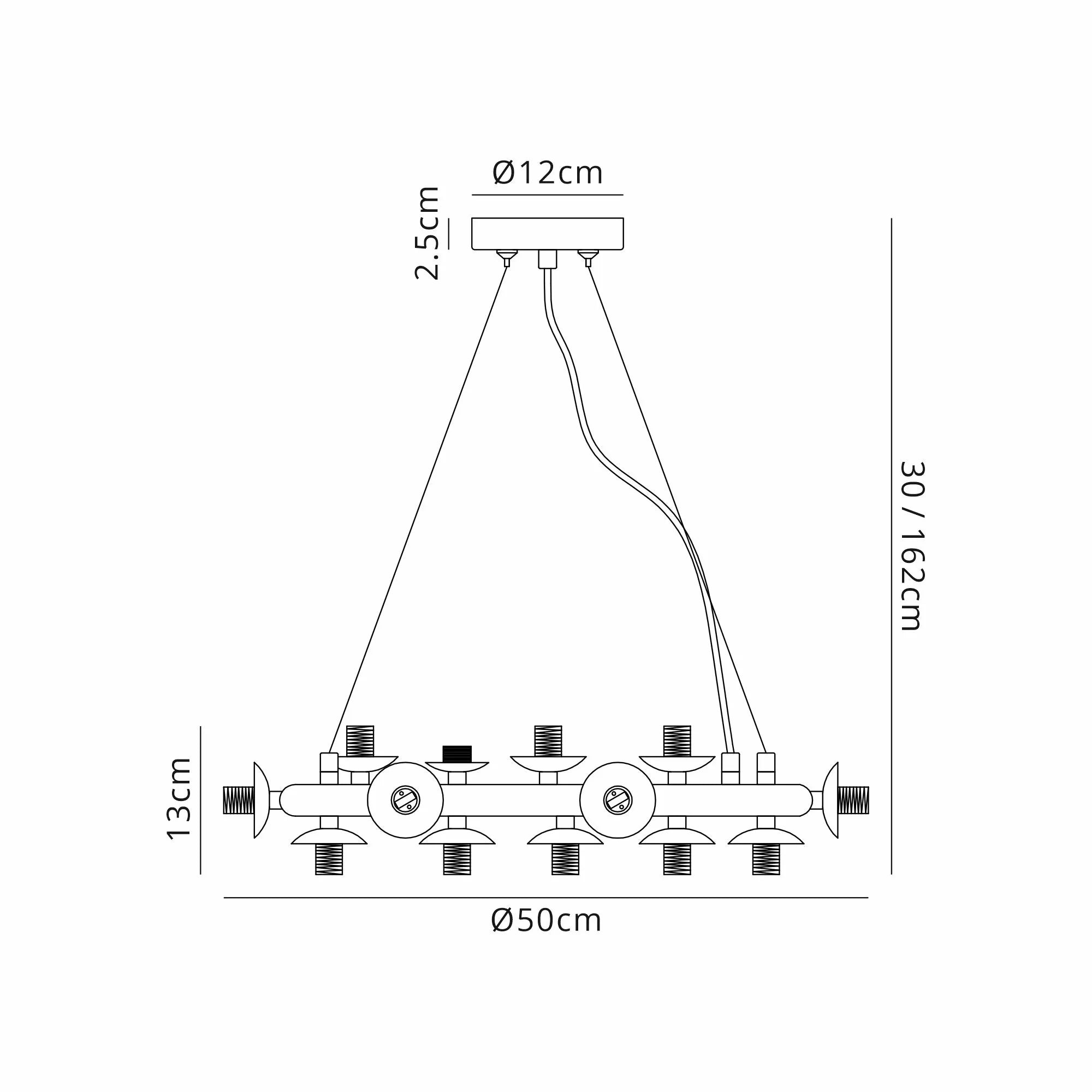 Deacon Circular Pendant (Frame Only) 16 Light - Satin Gold