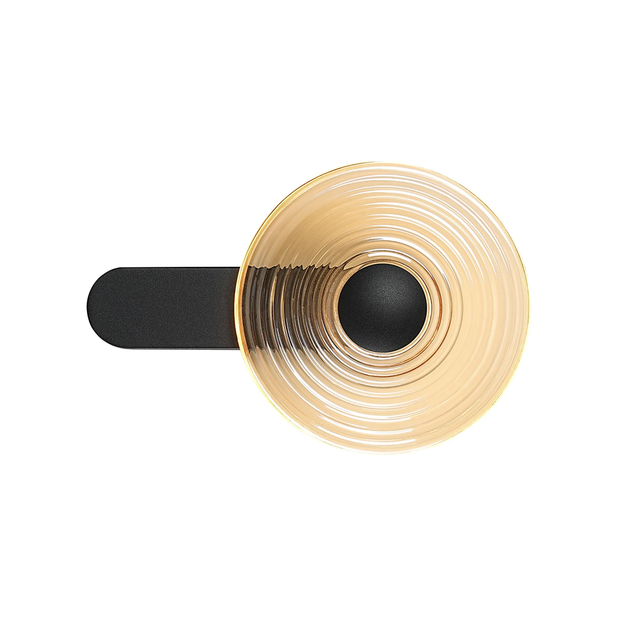 Milton Wall Lamp - Satin Black & Amber