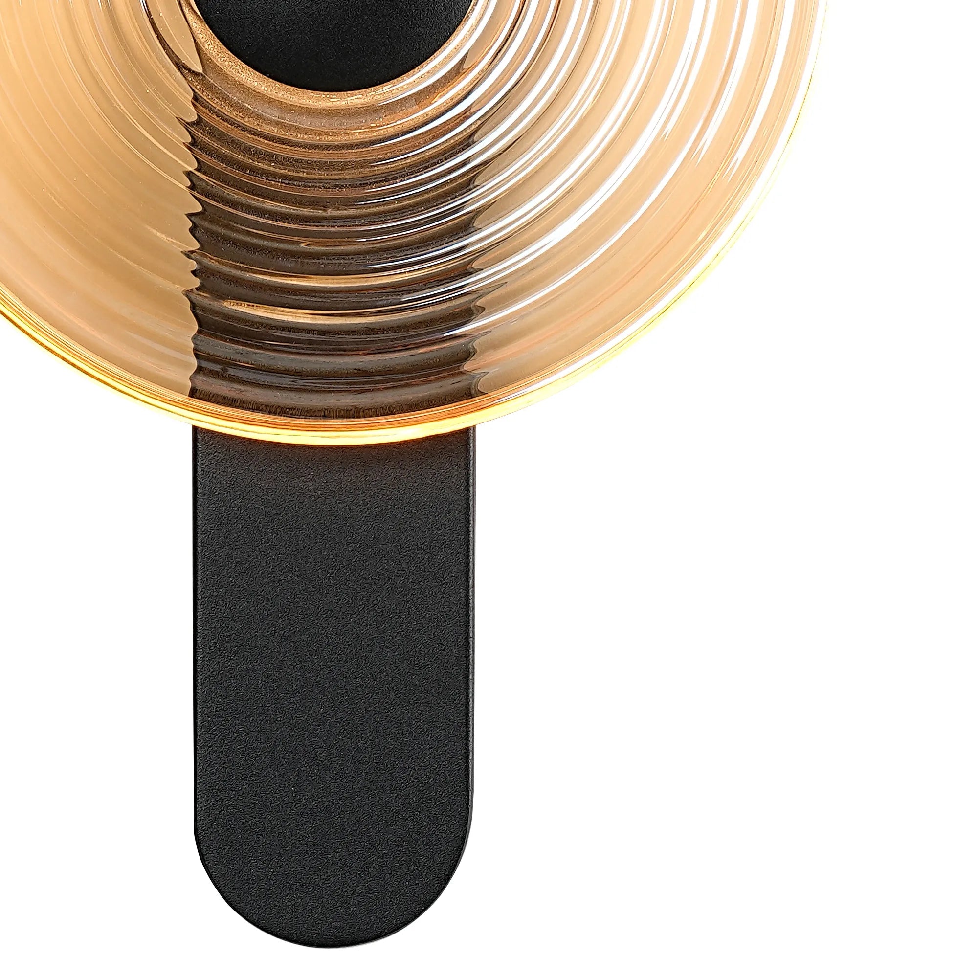 Milton Wall Lamp - Satin Black & Amber