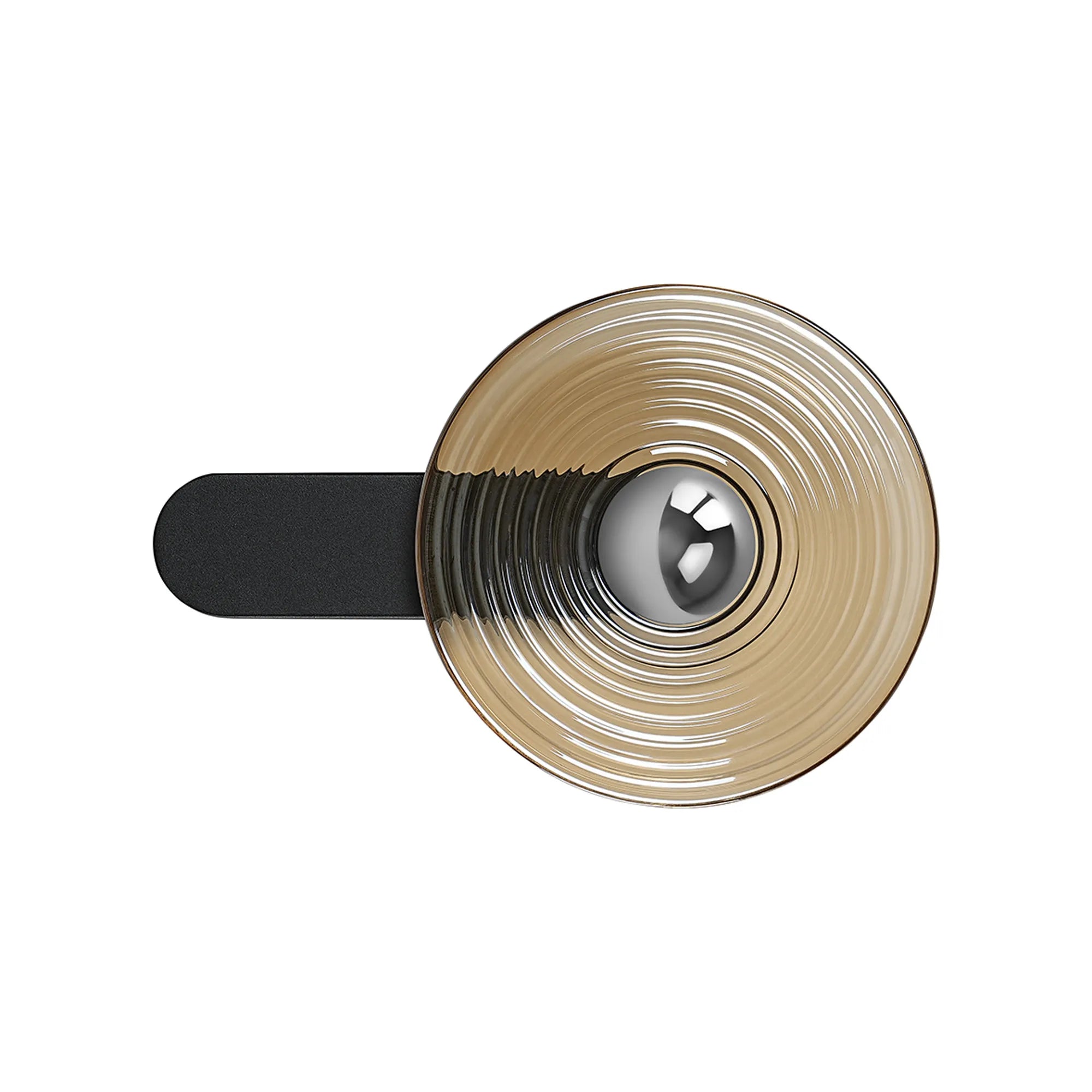 Milton Wall Lamp - Satin Black & Amber & Chrome