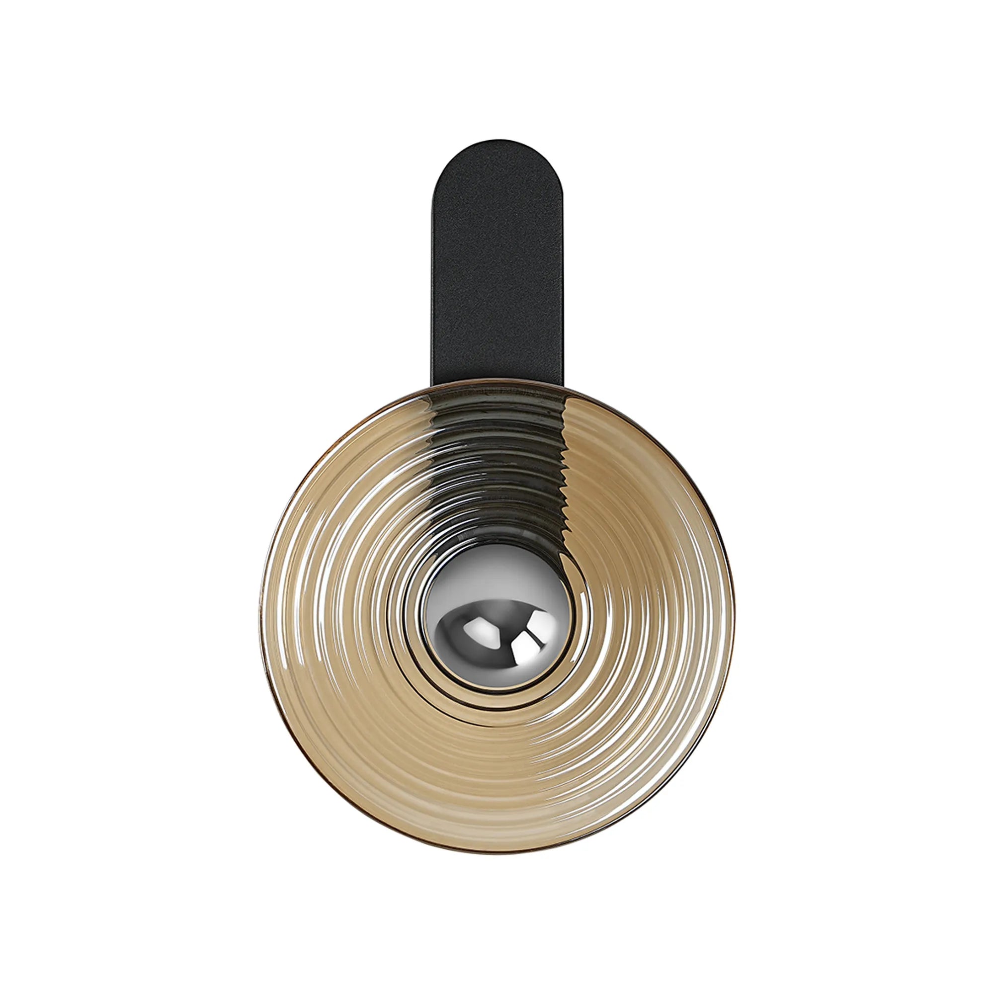 Milton Wall Lamp - Satin Black & Amber & Chrome