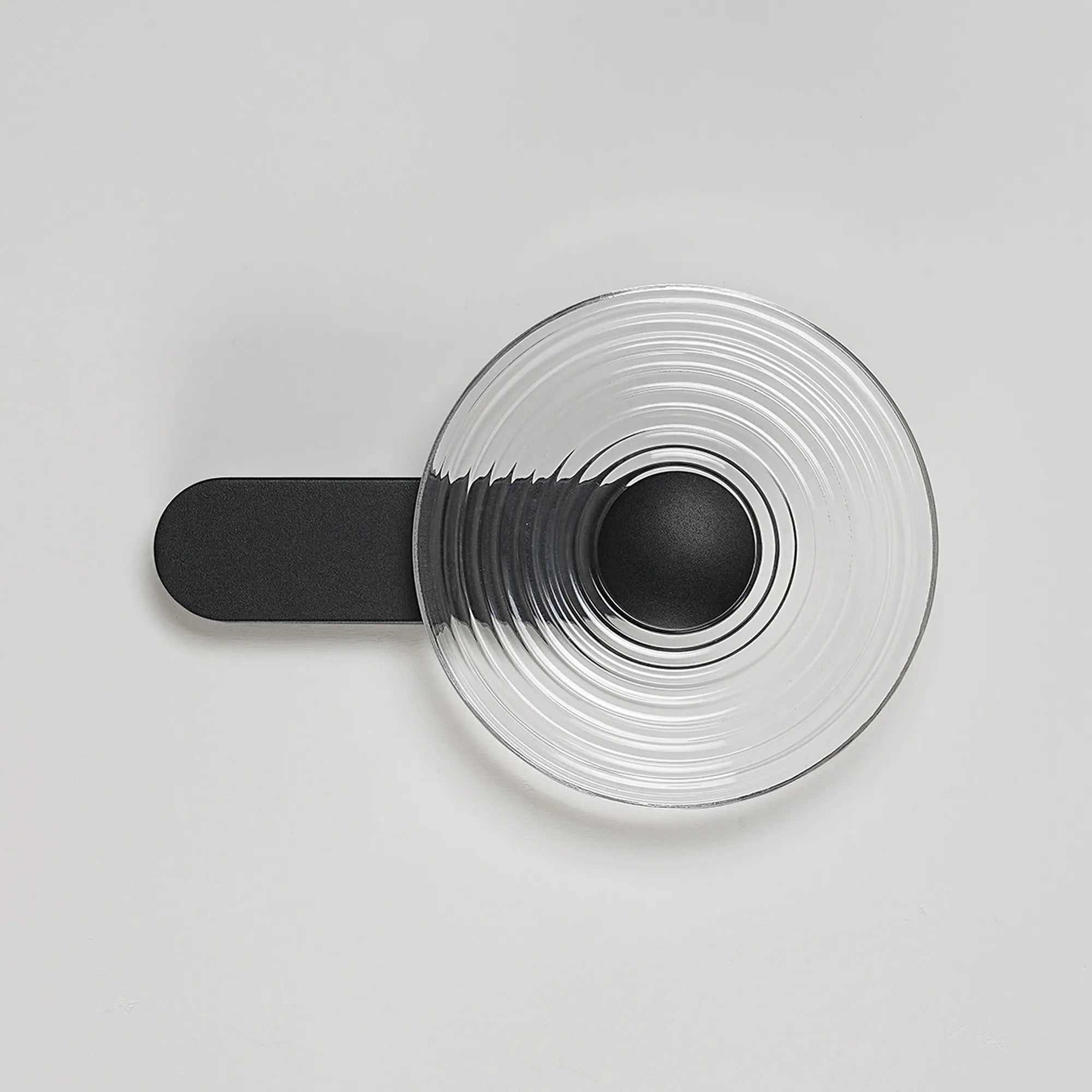 Milton Wall Lamp - Satin Black & Clear