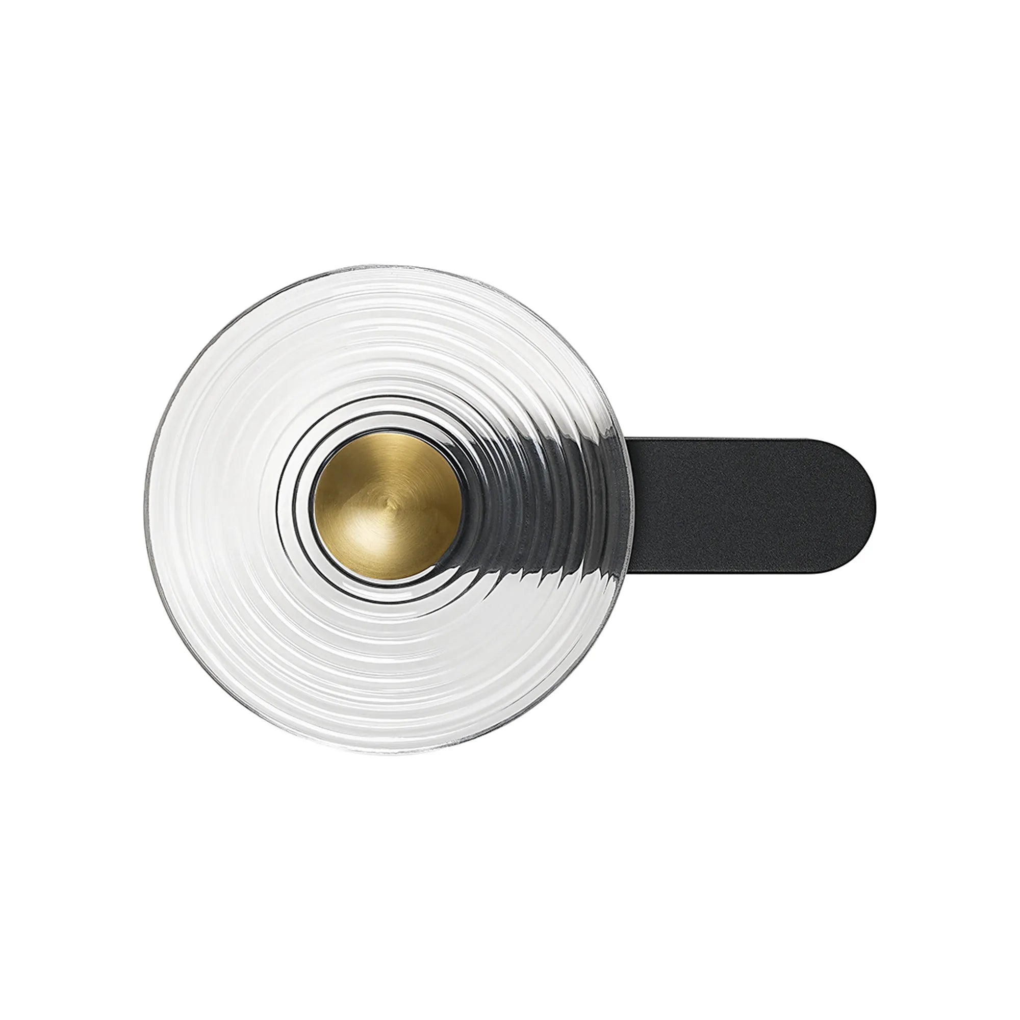 Milton Wall Lamp - Satin Black & Clear & Brass