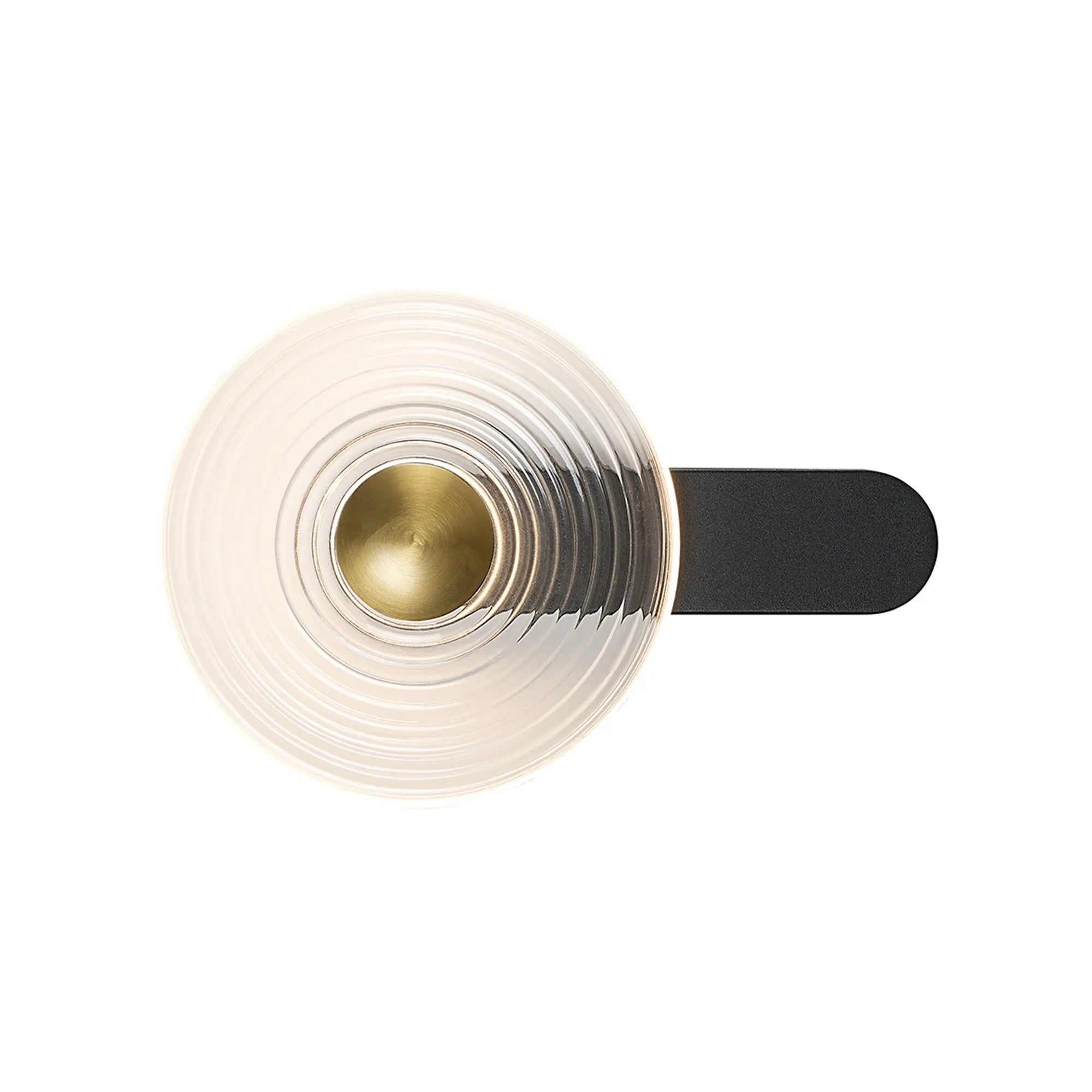 Milton Wall Lamp - Satin Black & Clear & Brass