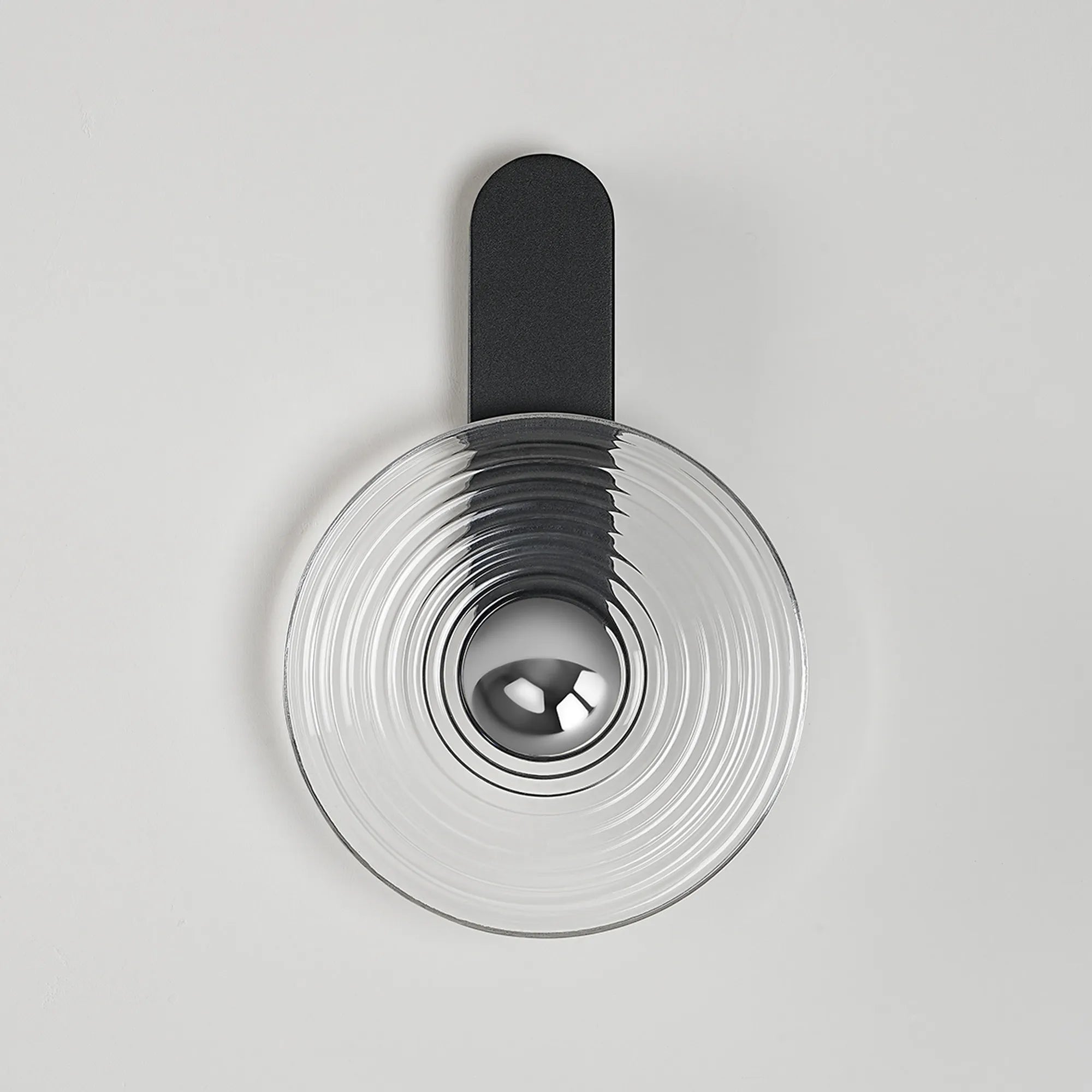 Milton Wall Lamp - Satin Black & Clear & Chrome