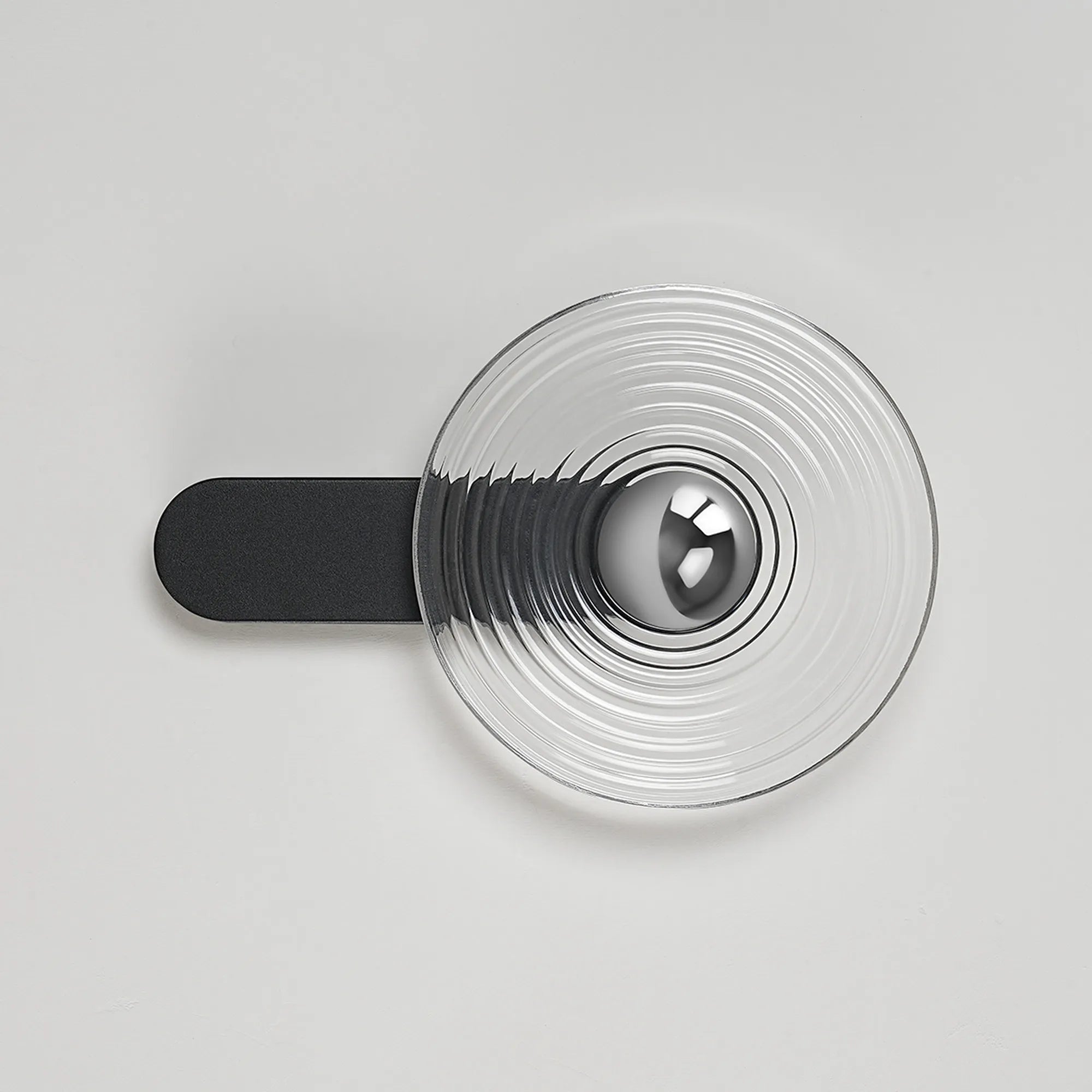 Milton Wall Lamp - Satin Black & Clear & Chrome