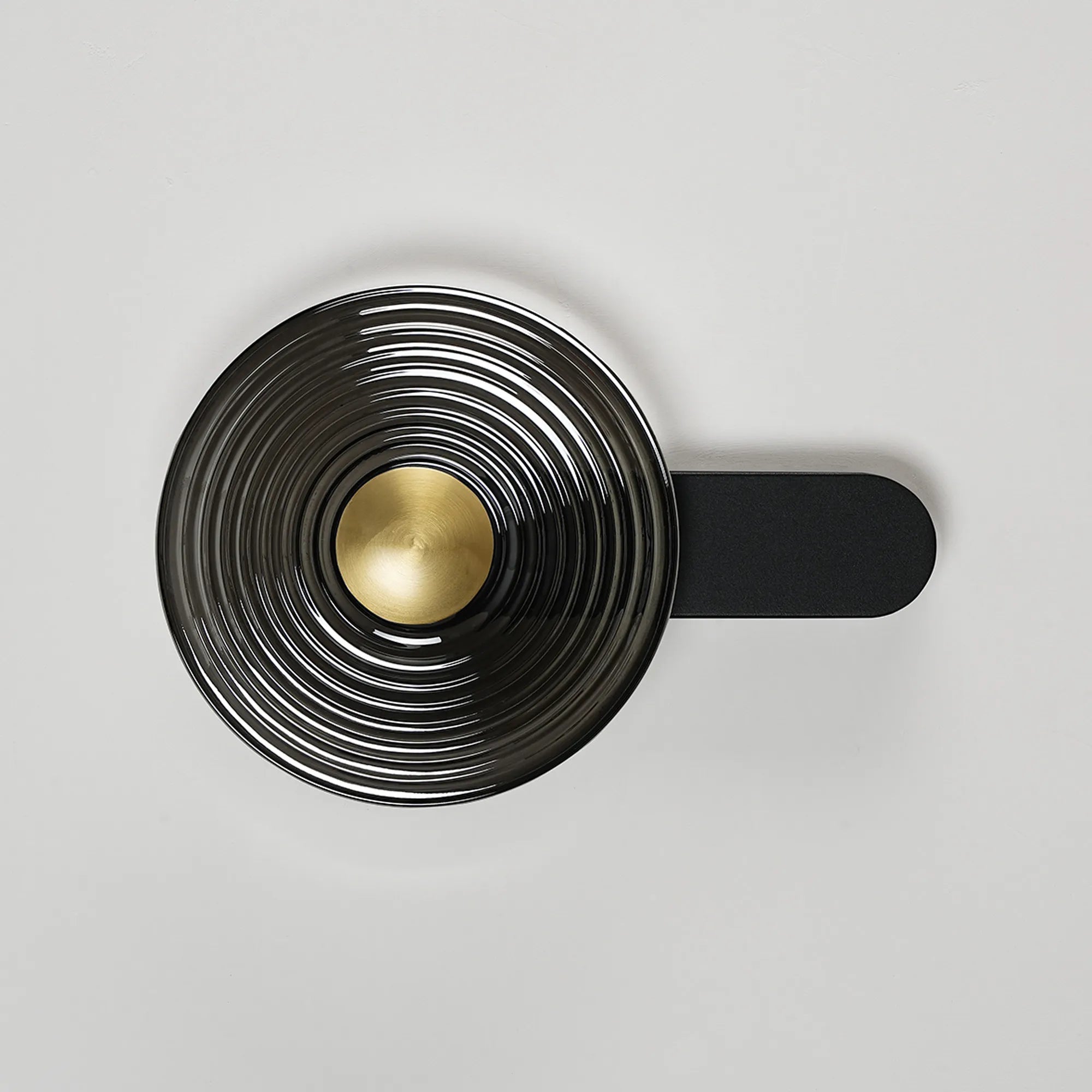 Milton Wall Lamp - Satin Black & Smoke & Brass