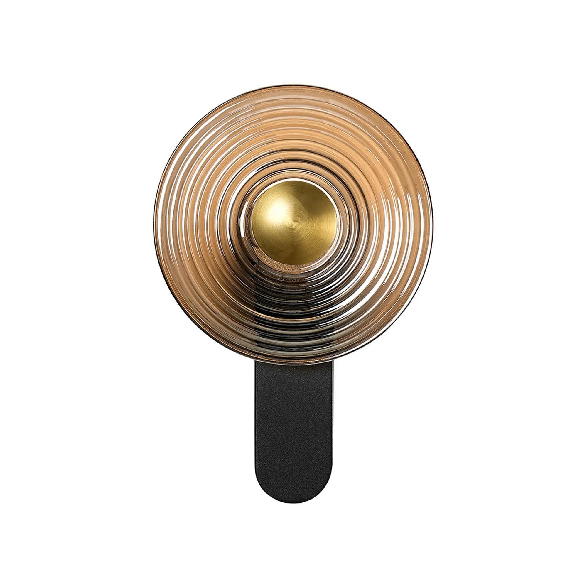 Milton Wall Lamp - Satin Black & Smoke & Brass