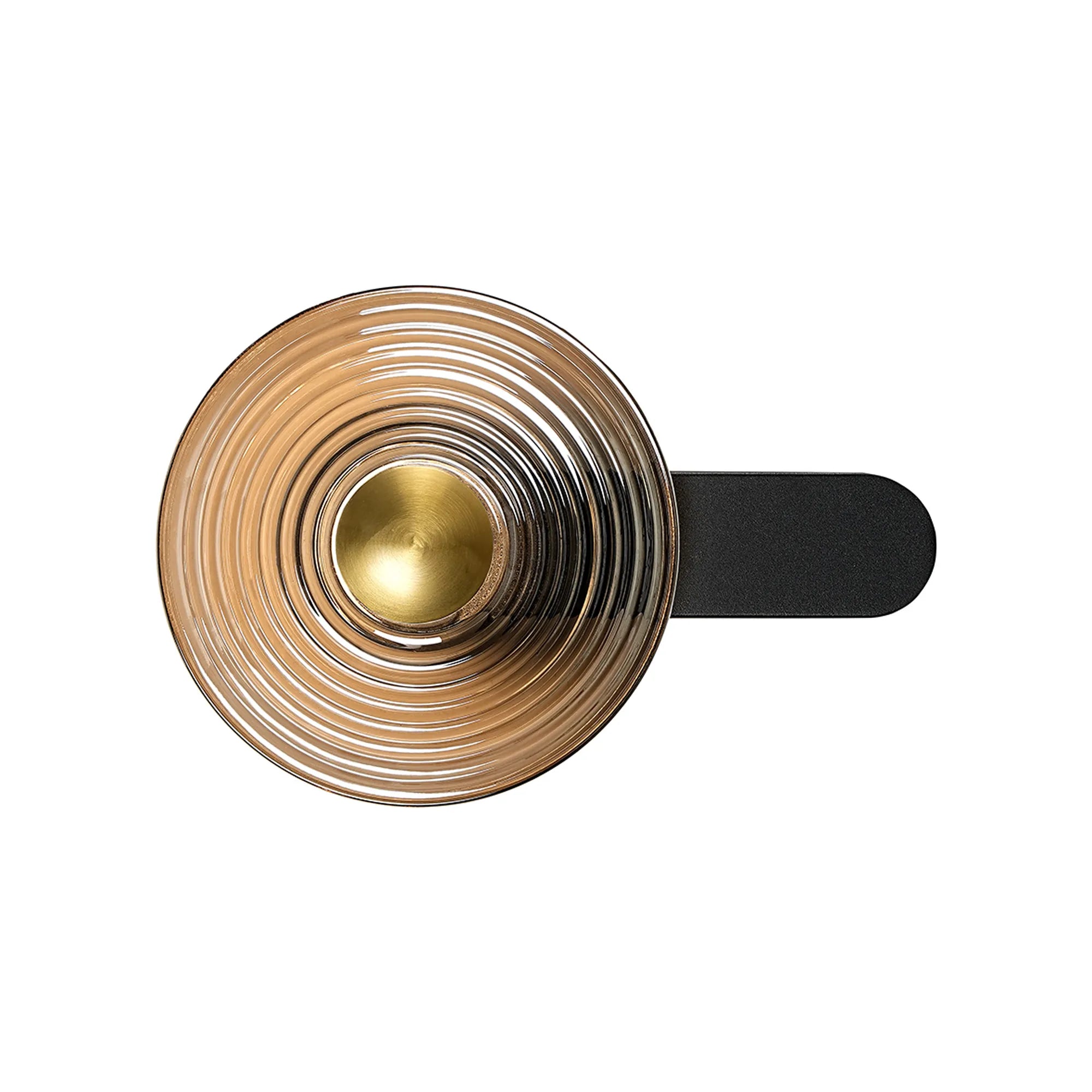 Milton Wall Lamp - Satin Black & Smoke & Brass