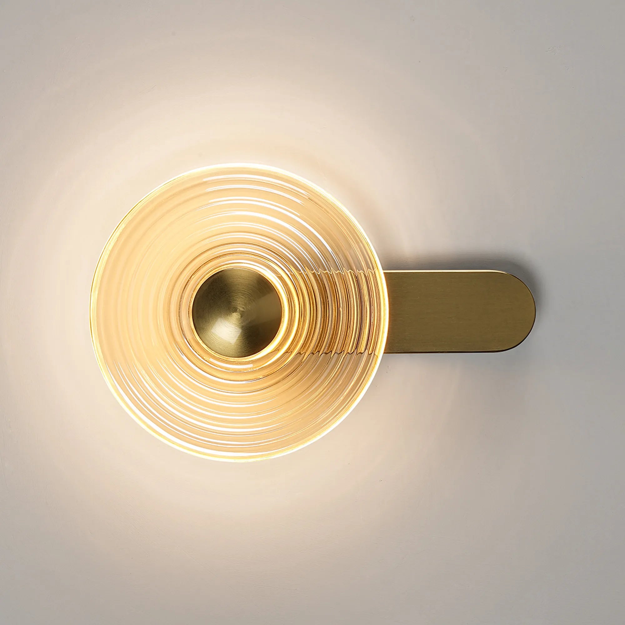 Milton Wall Lamp - Brass & Amber
