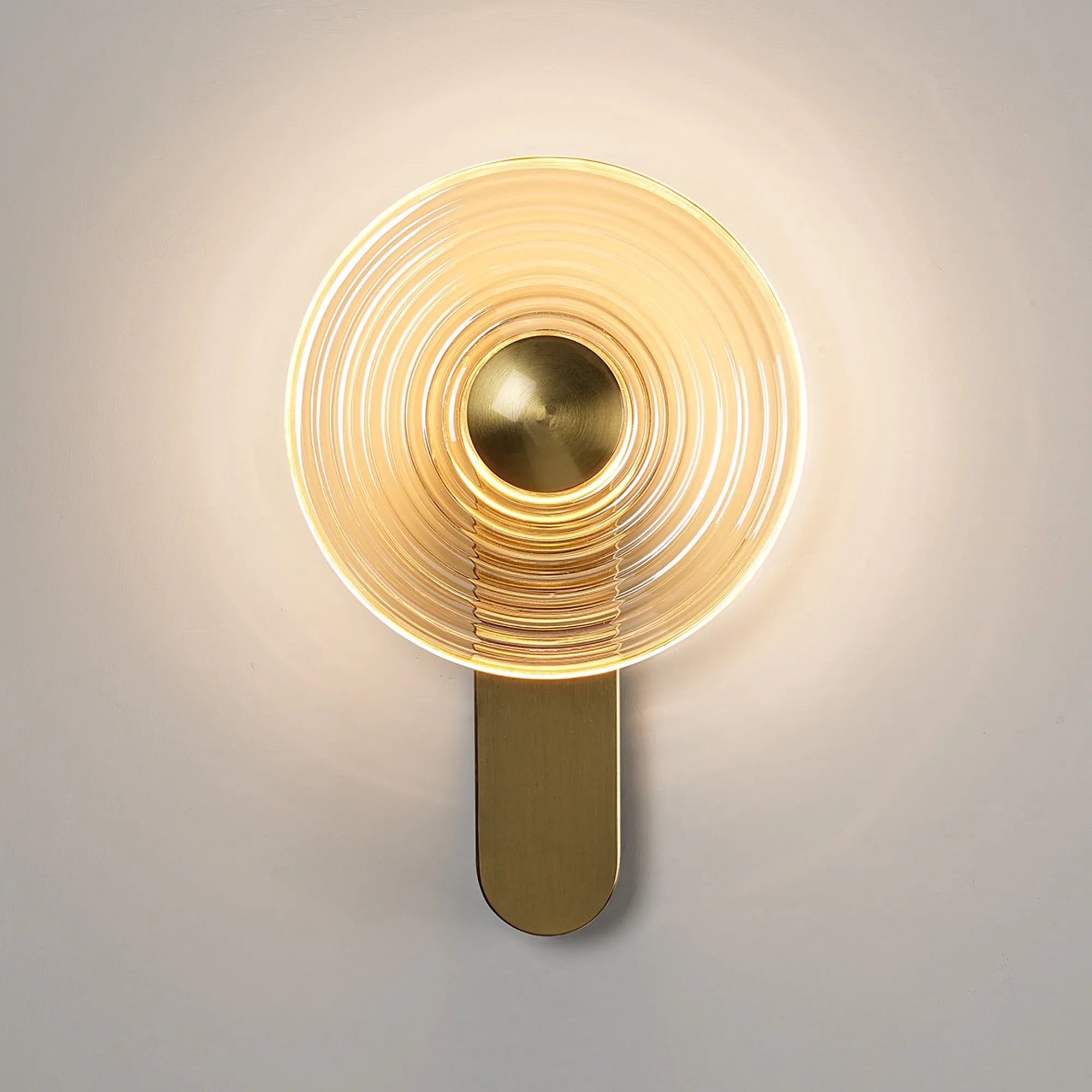 Milton Wall Lamp - Brass & Amber