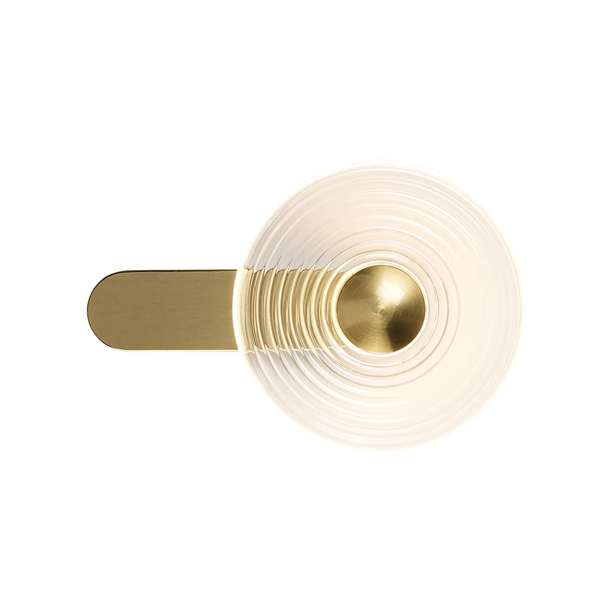 Milton Wall Lamp - Brass & Clear