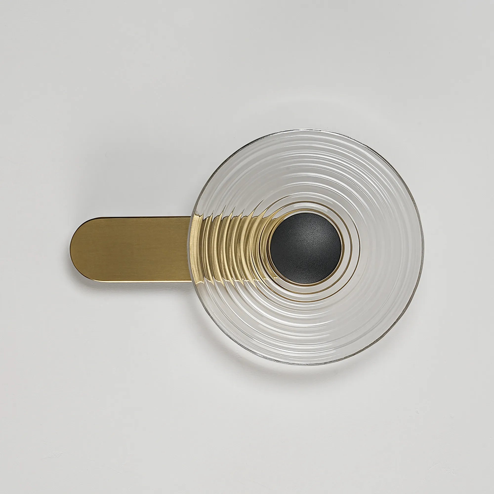 Milton Wall Lamp - Brass & Clear & Satin Black