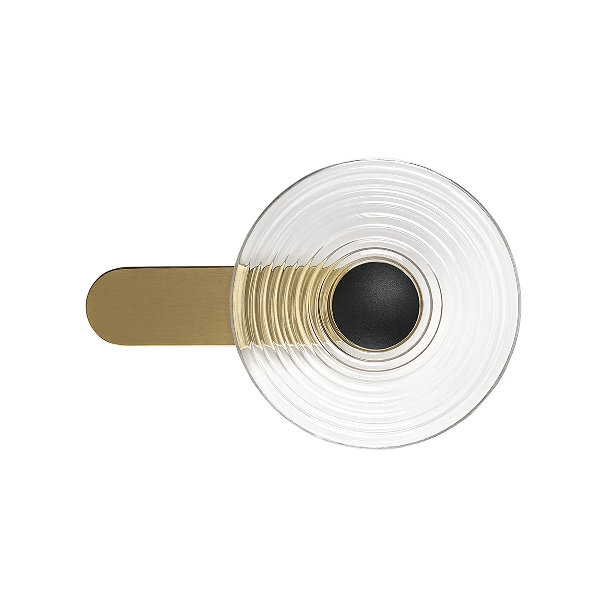 Milton Wall Lamp - Brass & Clear & Satin Black
