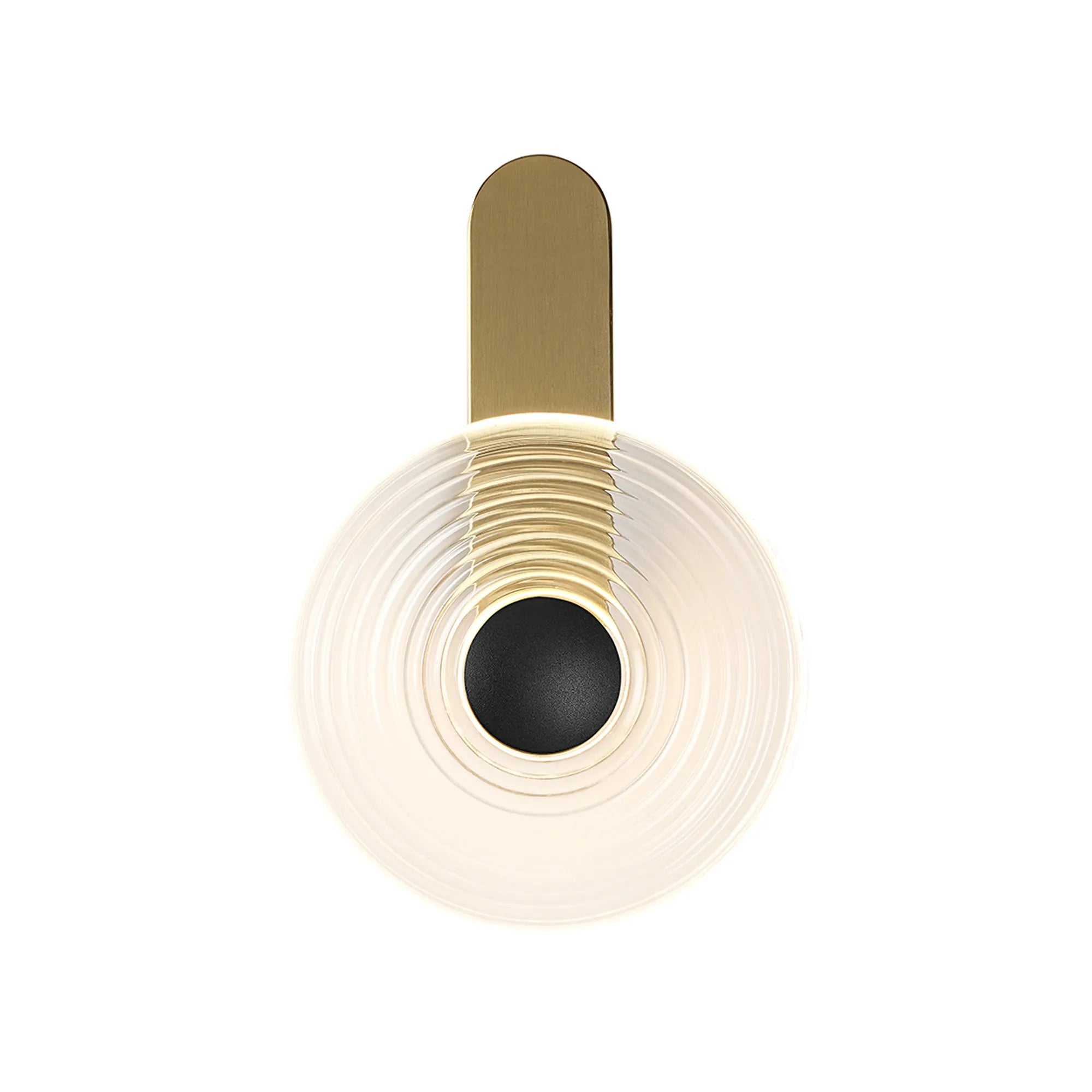 Milton Wall Lamp - Brass & Clear & Satin Black