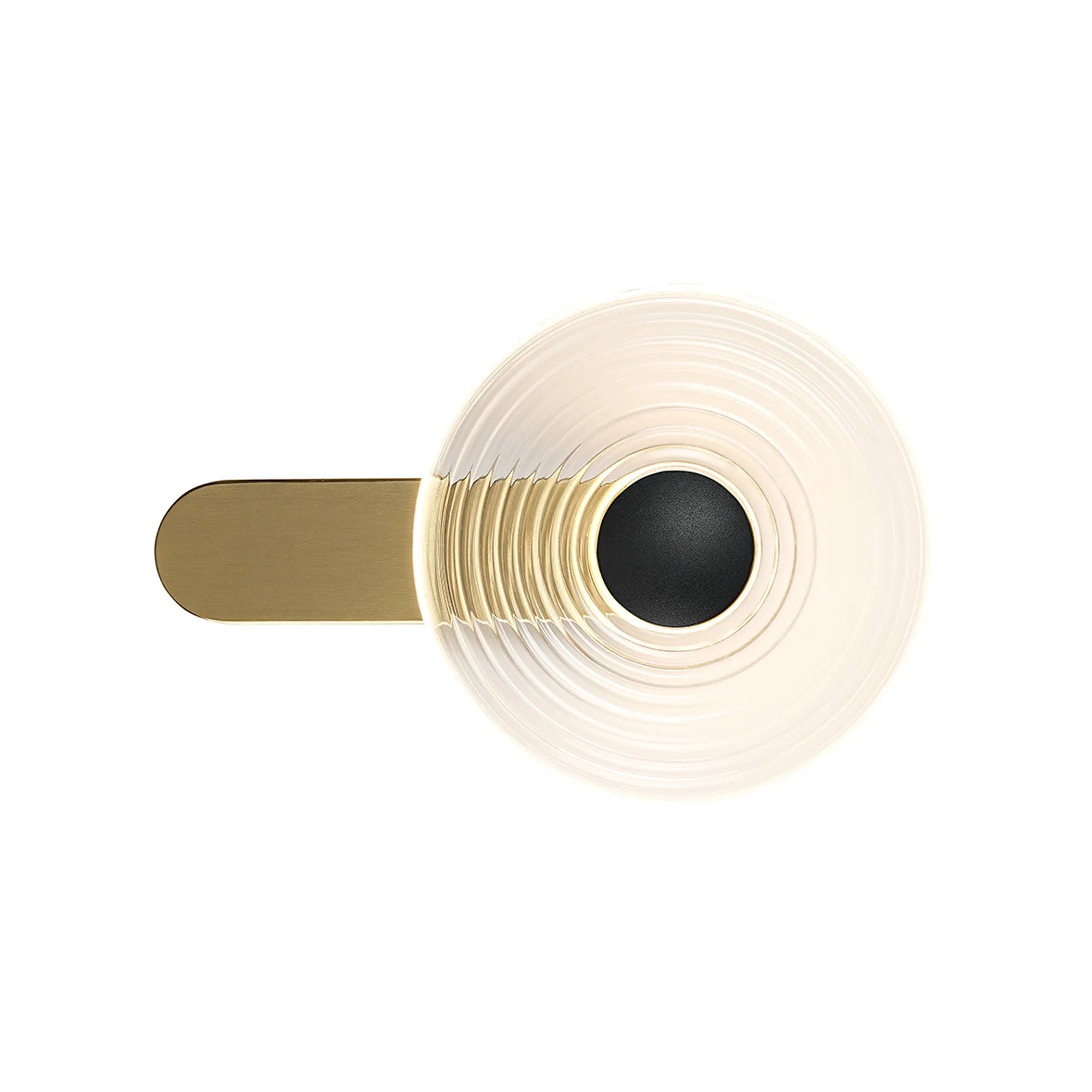 Milton Wall Lamp - Brass & Clear & Satin Black