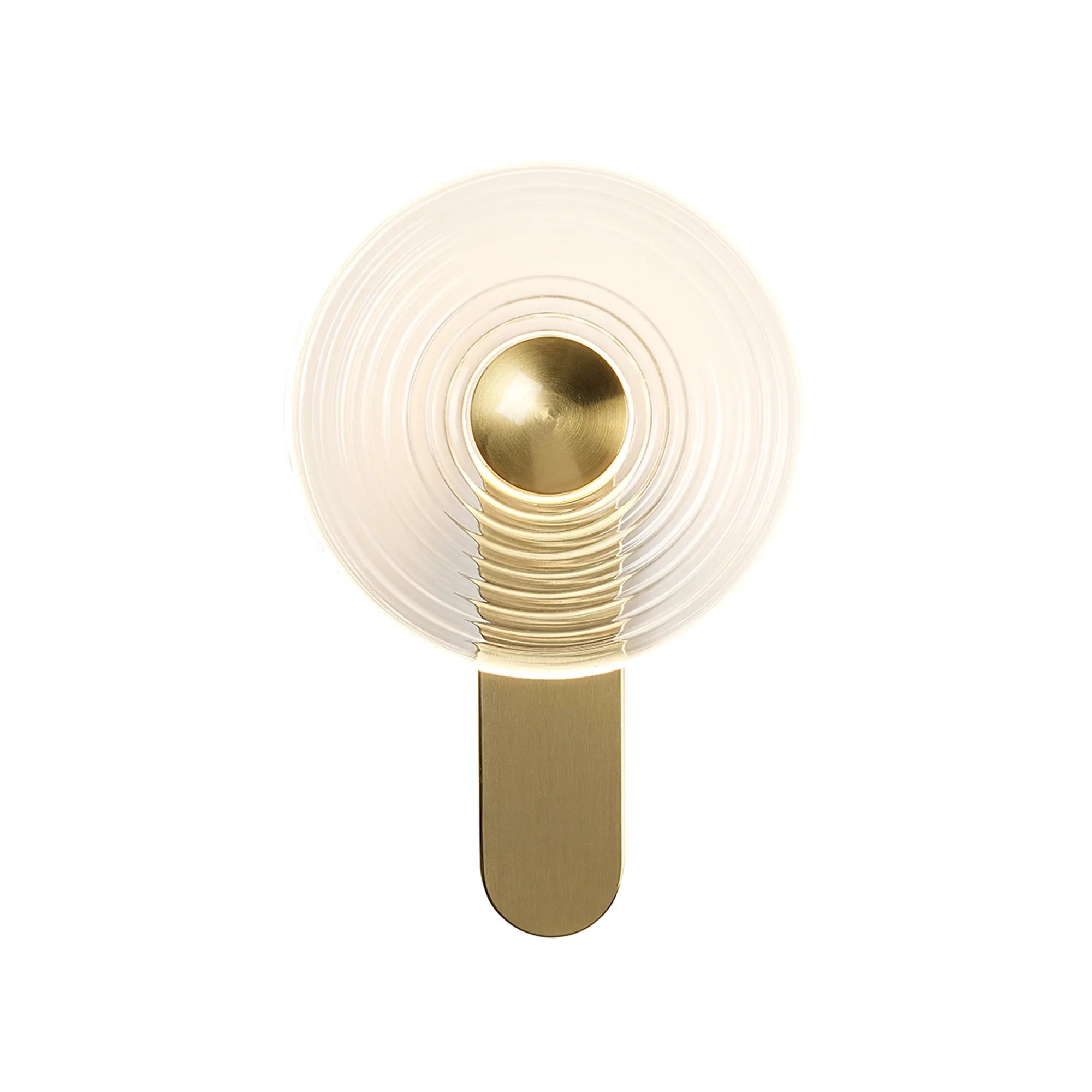 Milton Wall Lamp - Brass & Clear