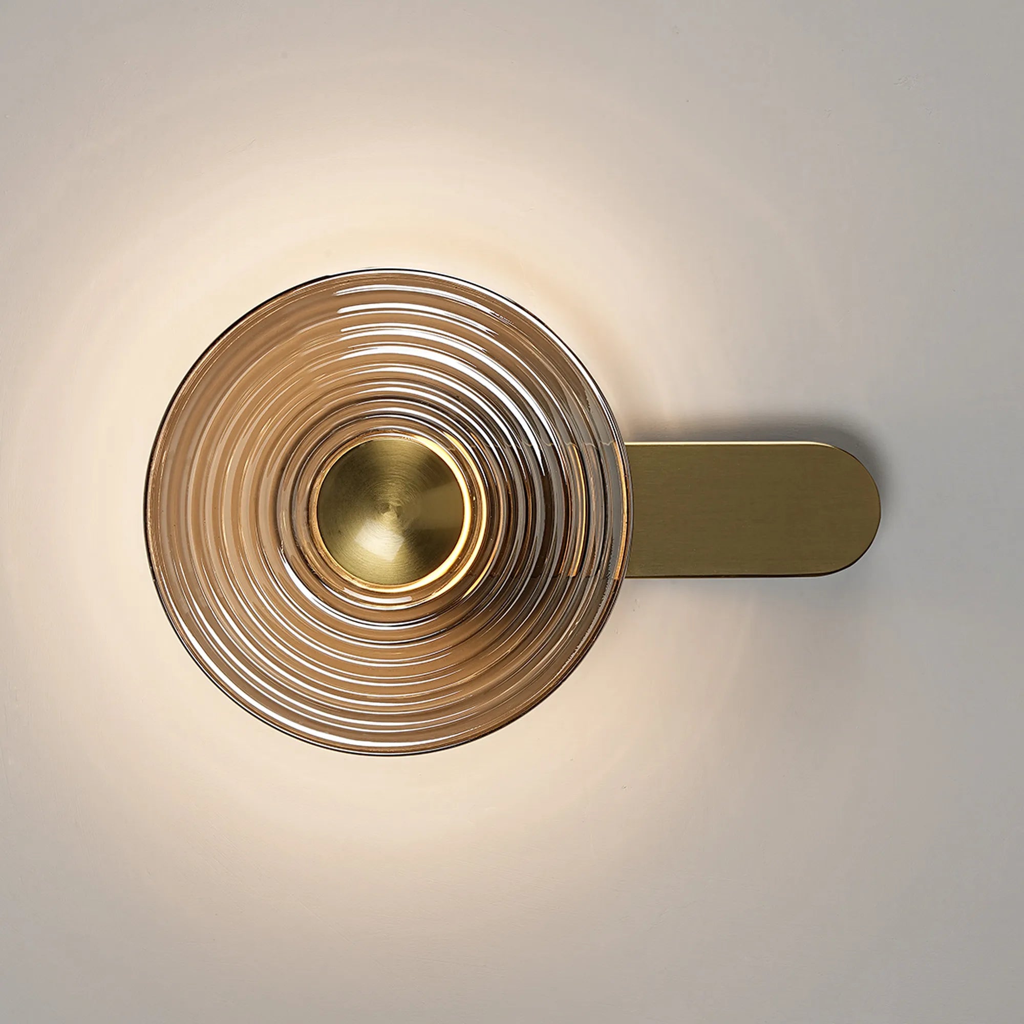 Milton Wall Lamp - Brass & Smoke