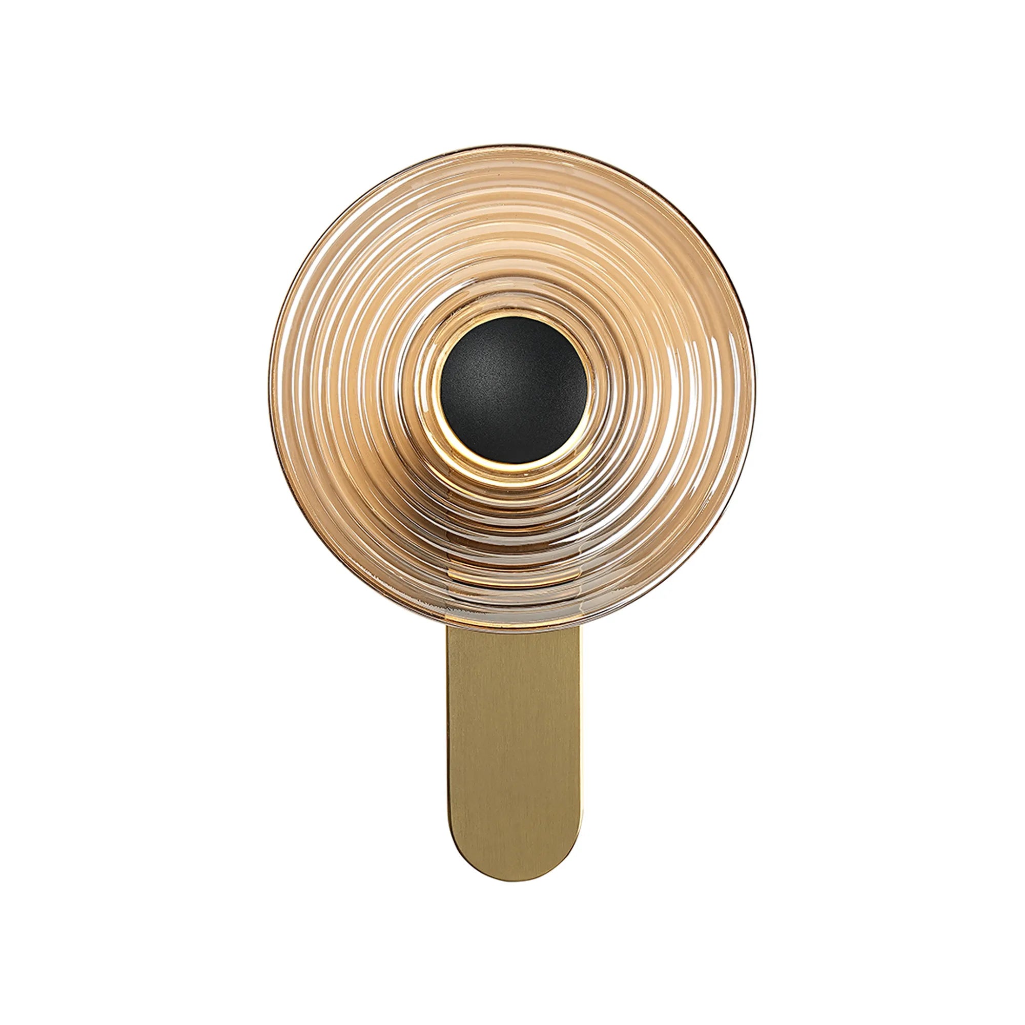 Milton Wall Lamp - Brass & Smoke & Satin Black