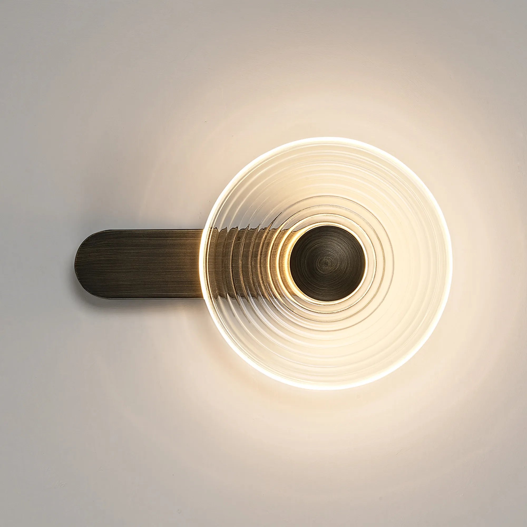 Milton Wall Lamp - Bronze & Clear