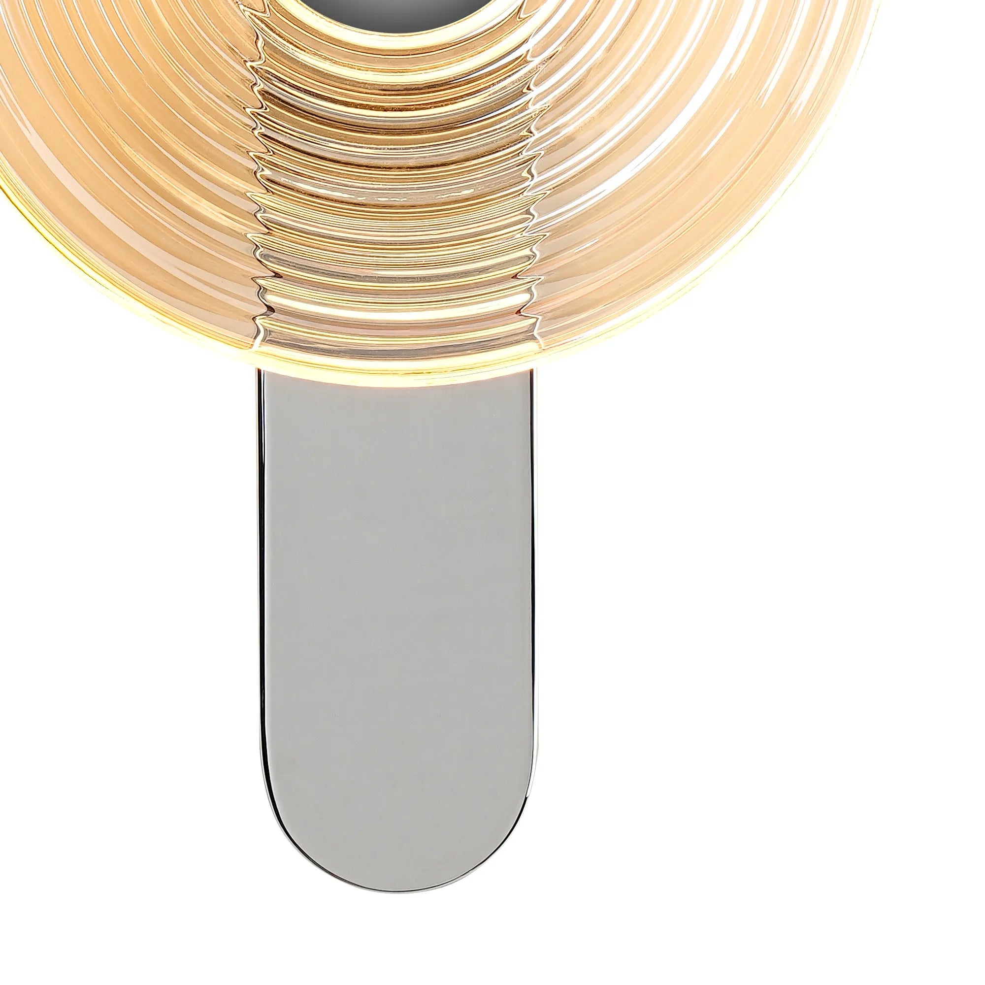 Milton Wall Lamp - Chrome & Amber