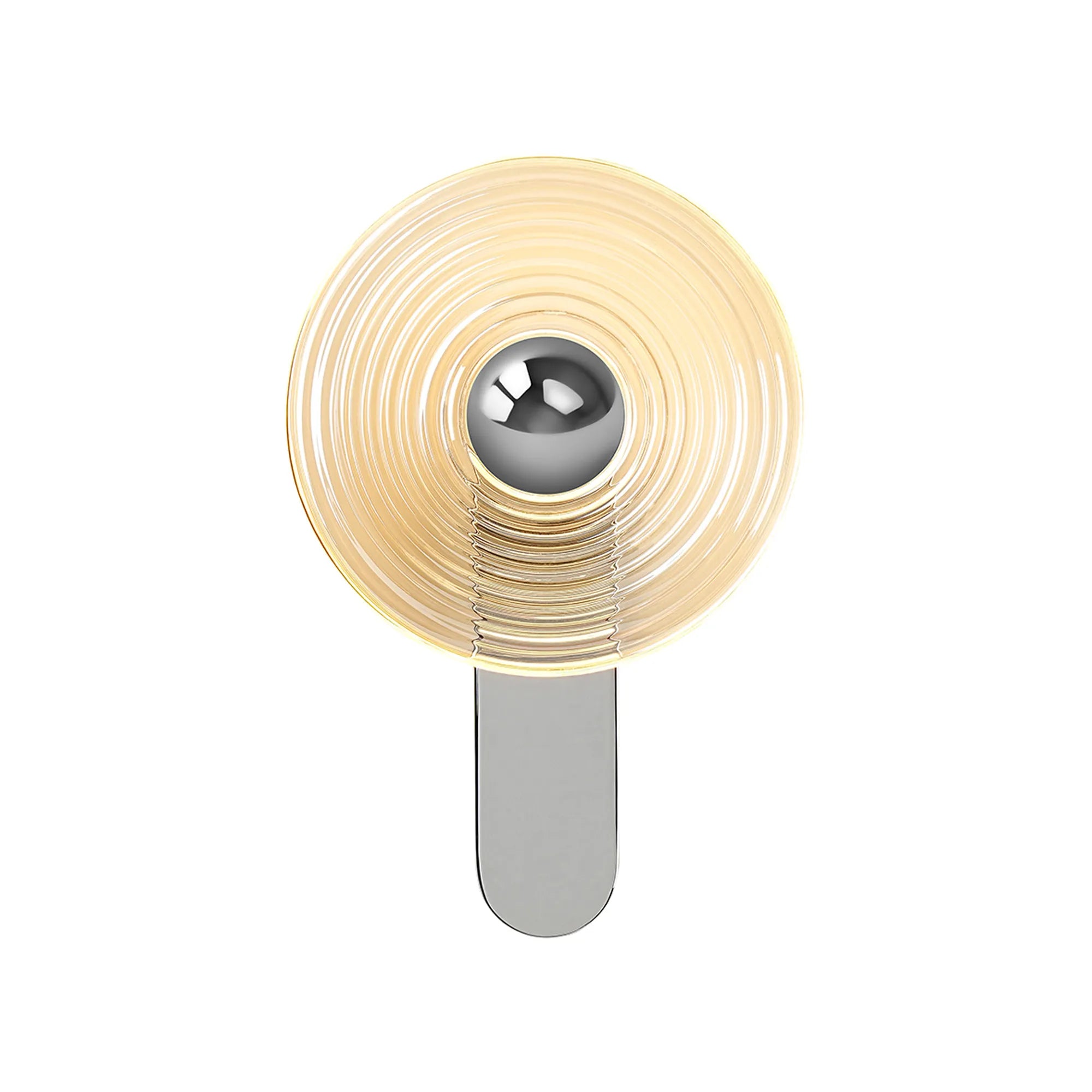 Milton Wall Lamp - Chrome & Amber