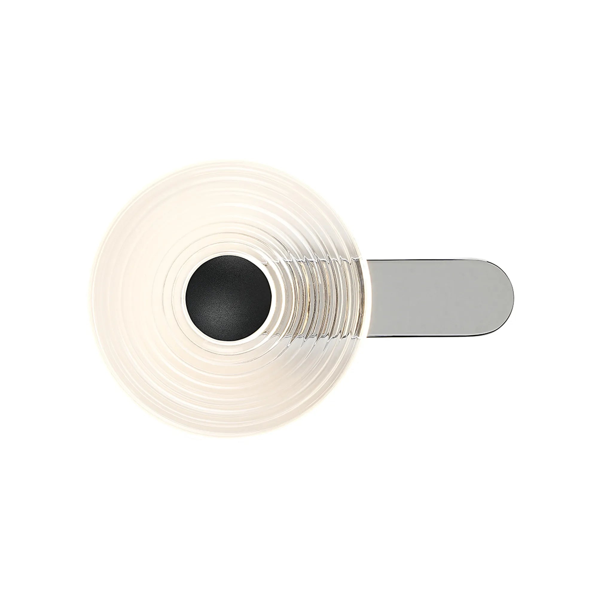 Milton Wall Lamp - Chrome & Clear & Satin Black