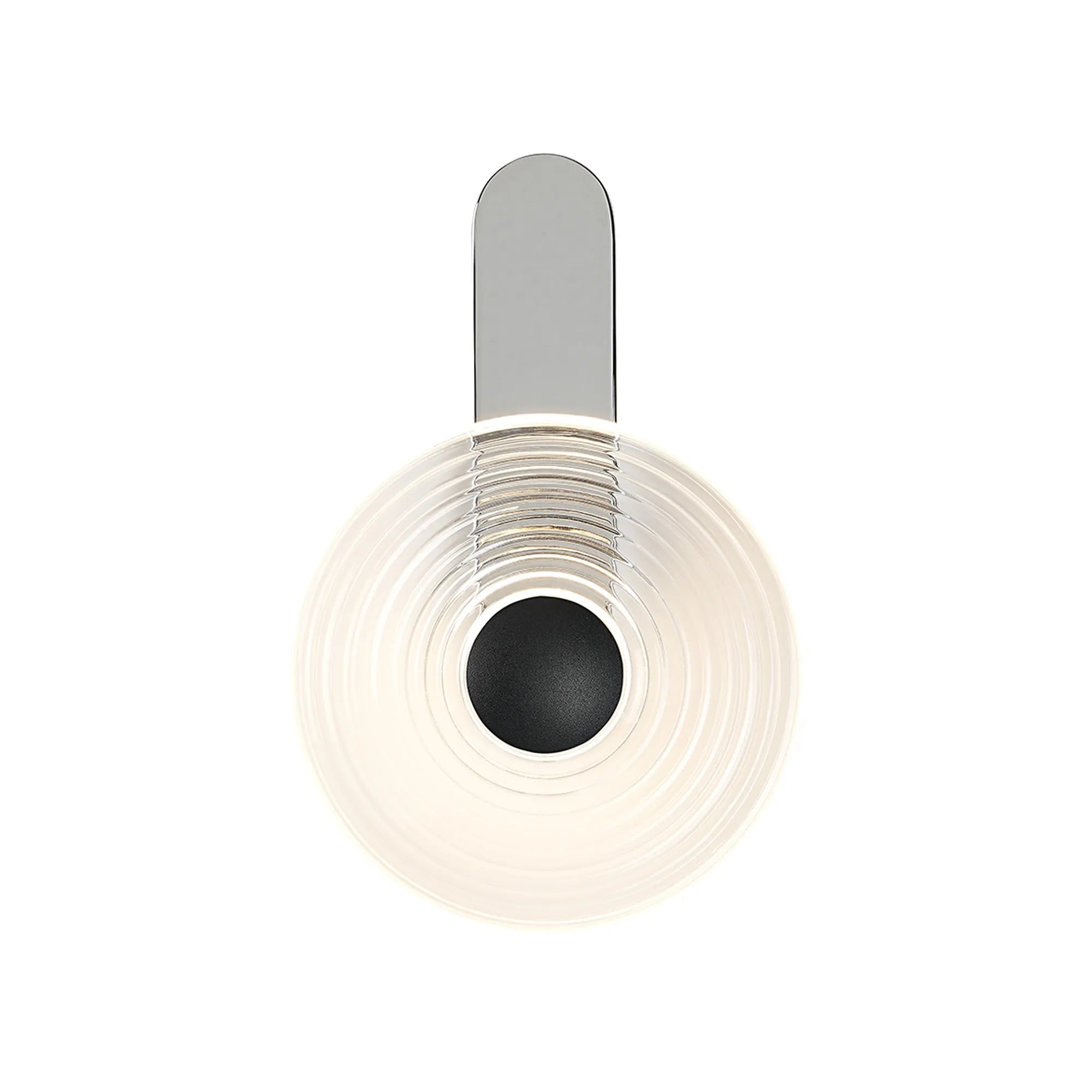 Milton Wall Lamp - Chrome & Clear & Satin Black