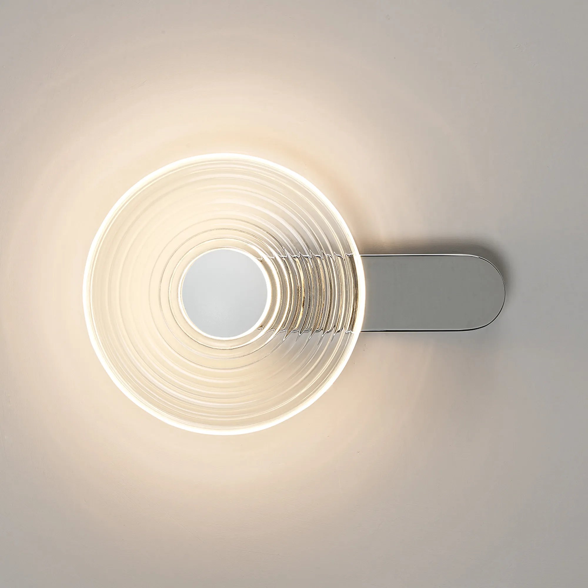 Milton Wall Lamp - Chrome & Clear & Satin White