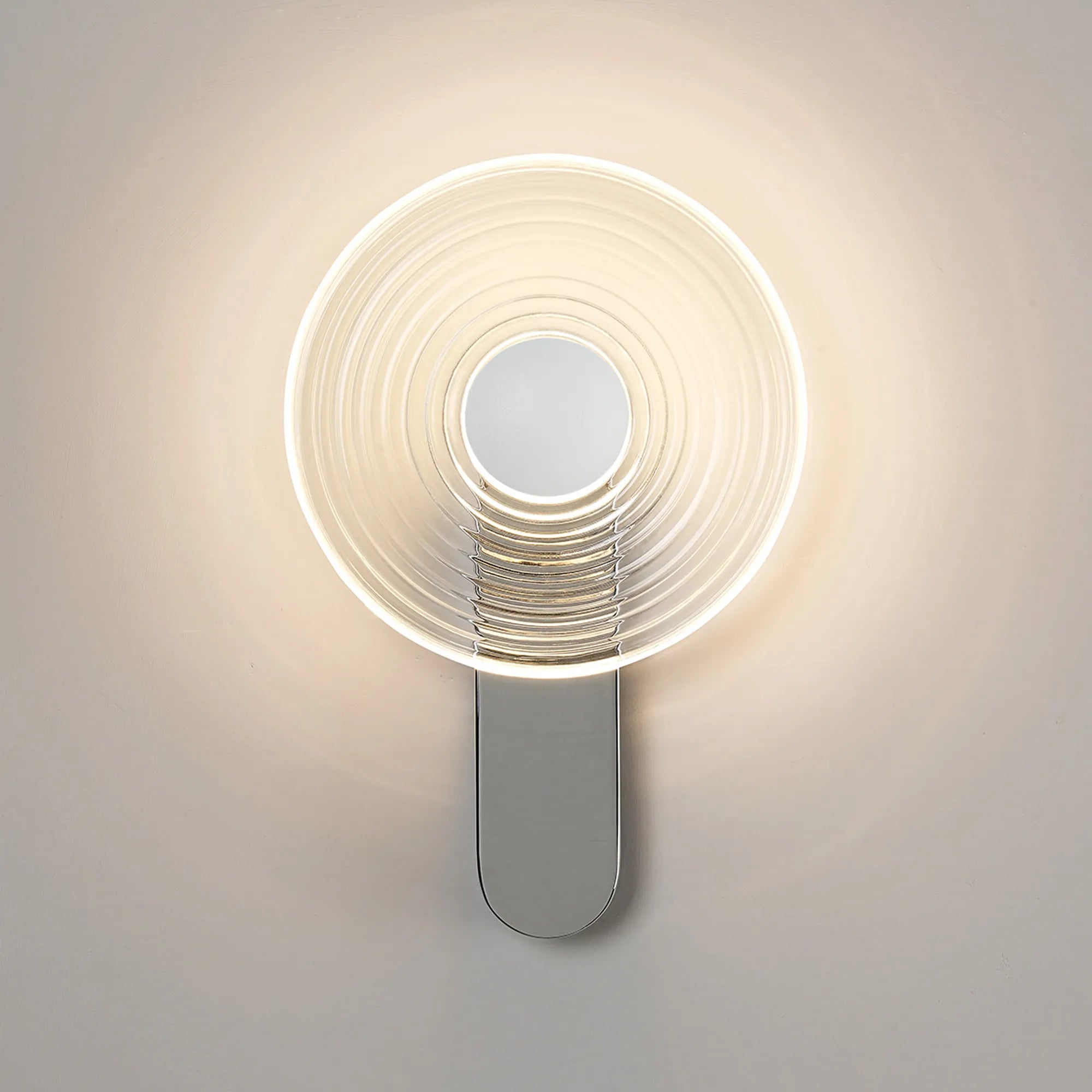 Milton Wall Lamp - Chrome & Clear & Satin White