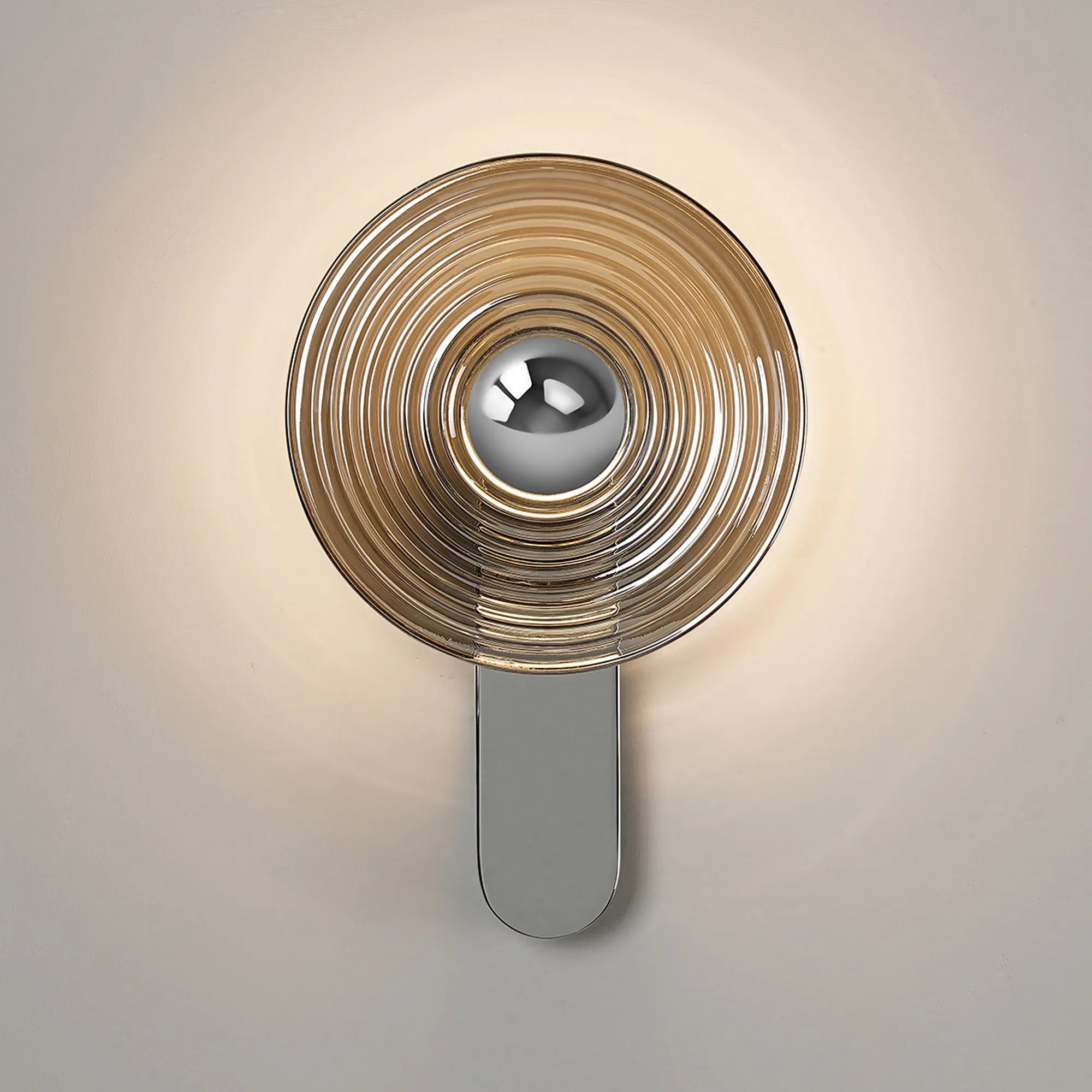 Milton Wall Lamp - Chrome & Smoke