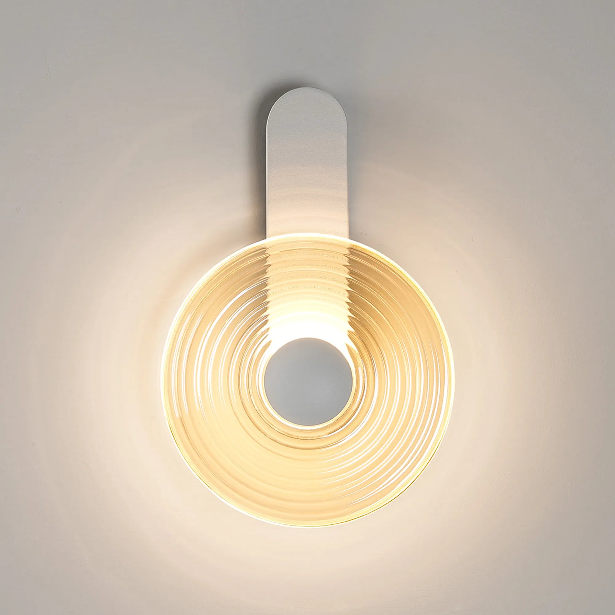 Milton Wall Lamp - Satin White & Amber