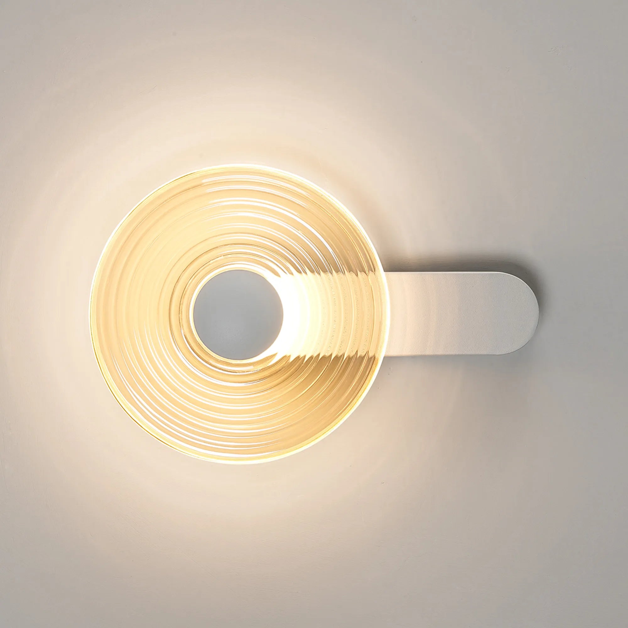 Milton Wall Lamp - Satin White & Amber