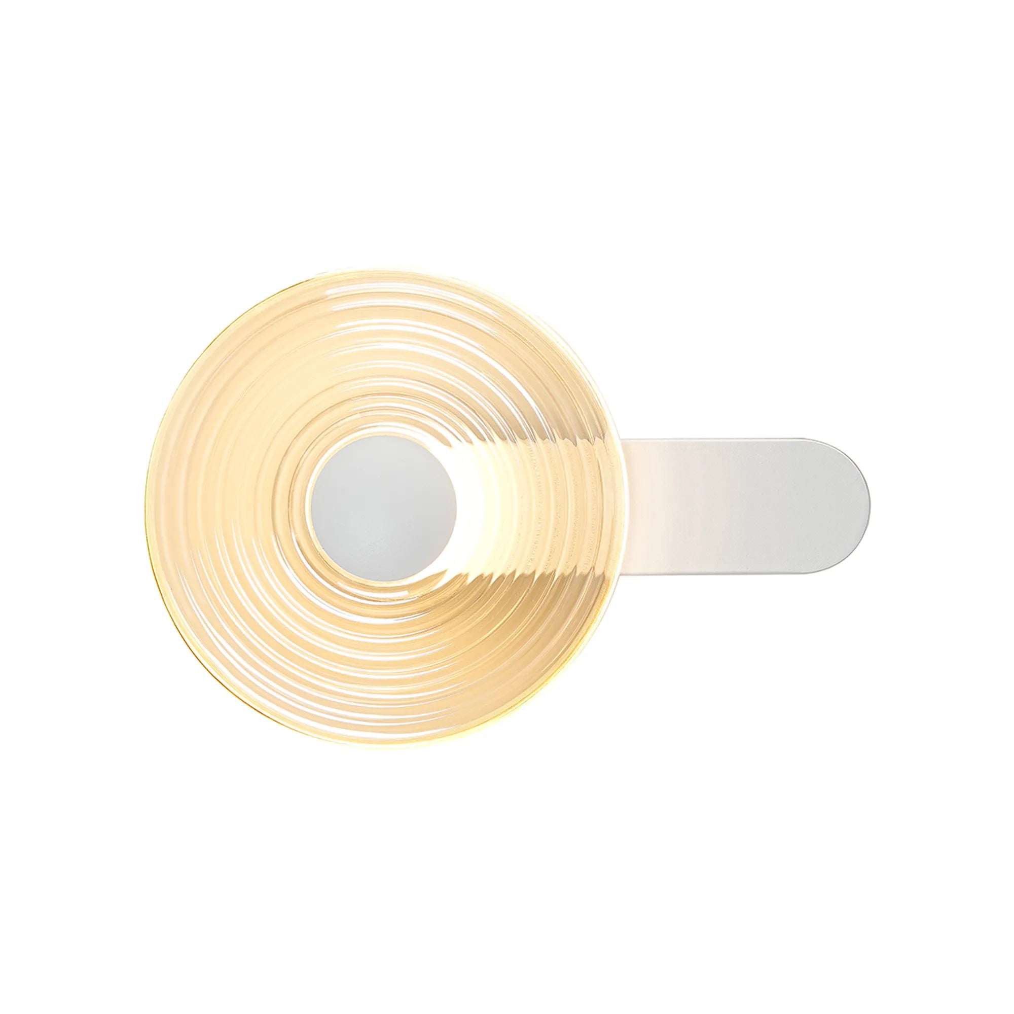 Milton Wall Lamp - Satin White & Amber