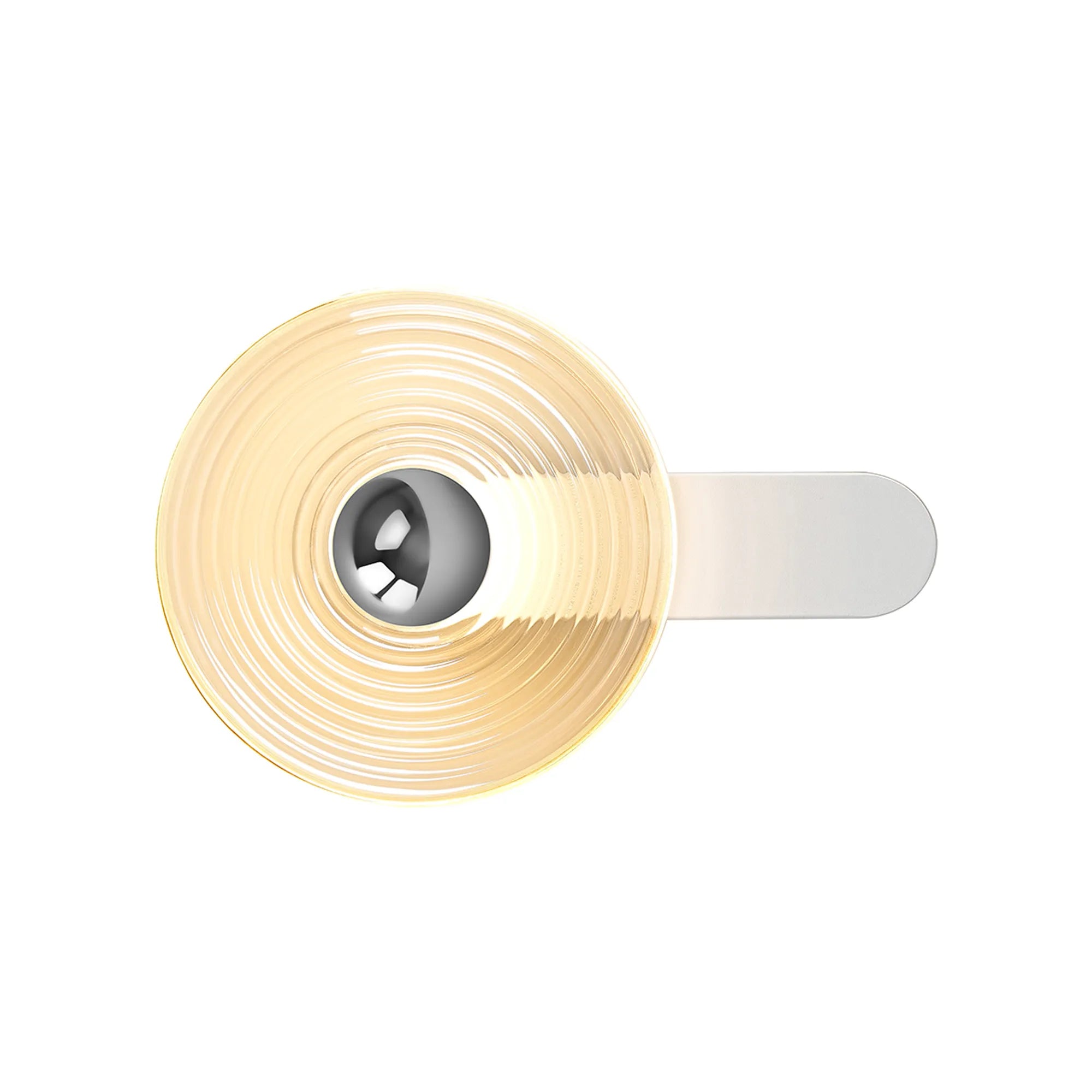 Milton Wall Lamp - Satin White & Amber & Chrome