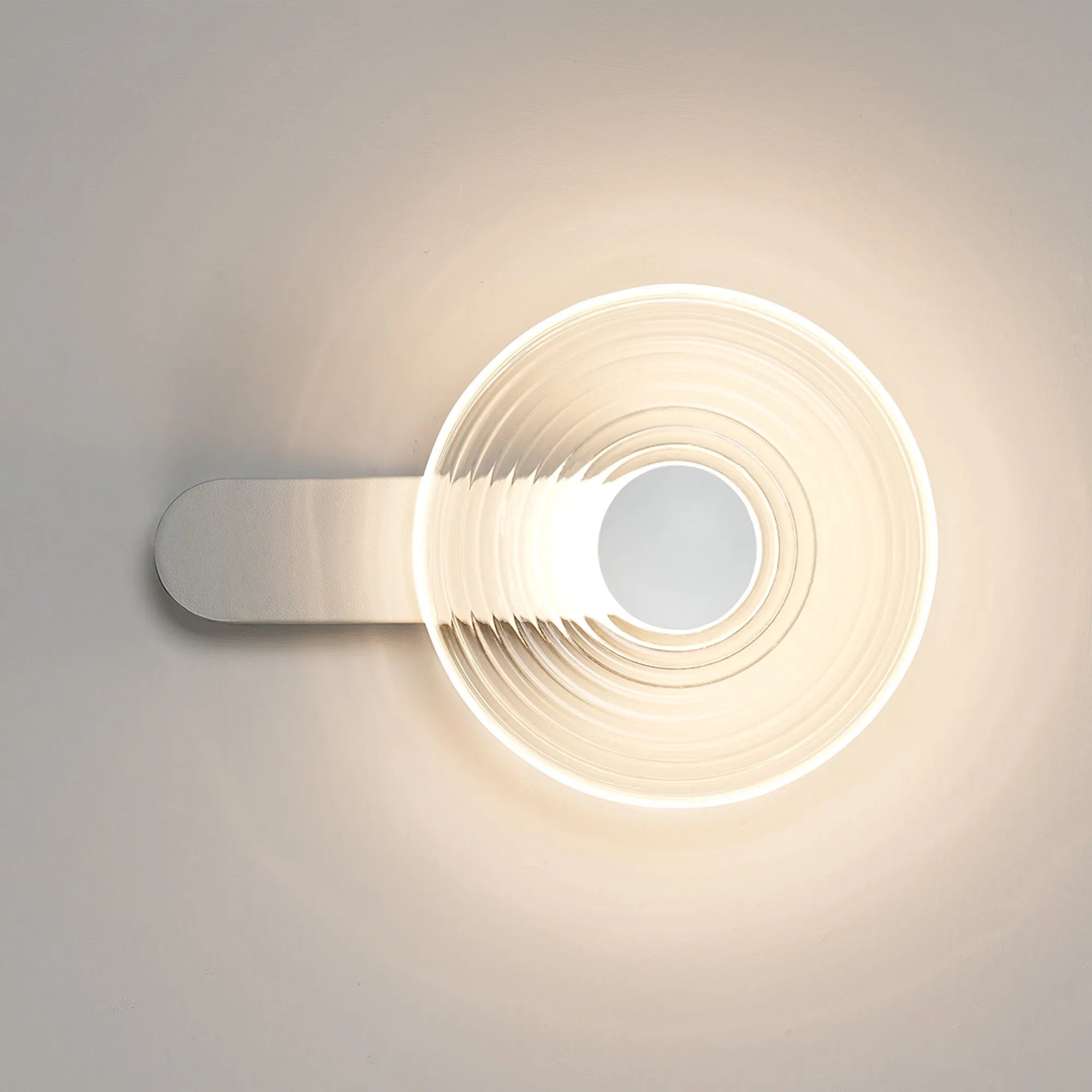 Milton Wall Lamp - Satin White & Clear