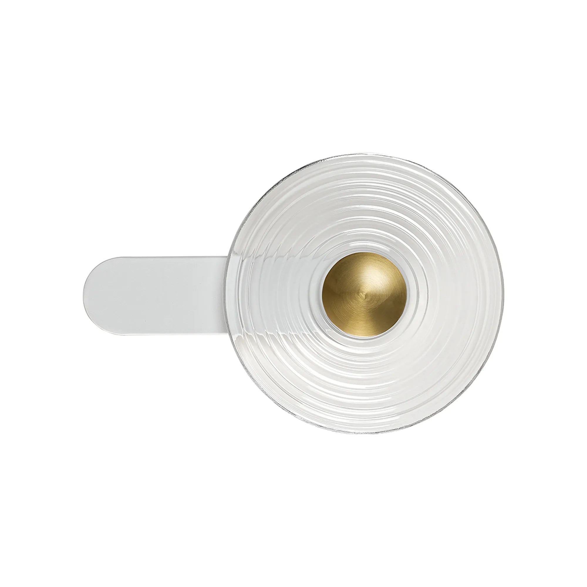 Milton Wall Lamp - Satin White & Clear & Brass,