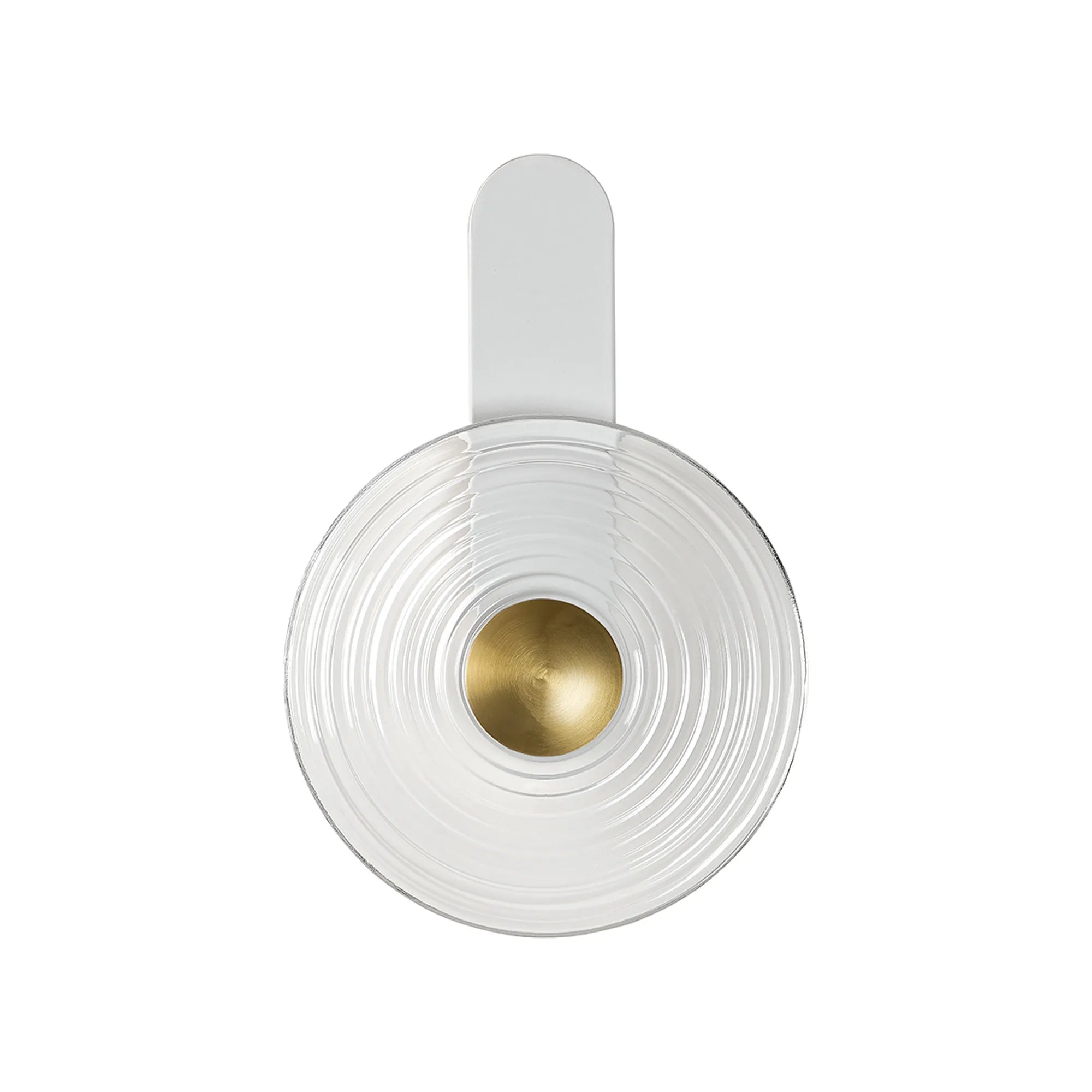 Milton Wall Lamp - Satin White & Clear & Brass,