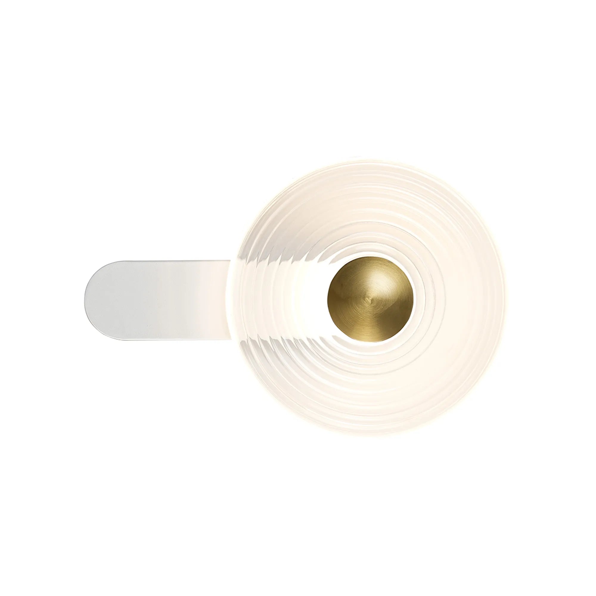 Milton Wall Lamp - Satin White & Clear & Brass,