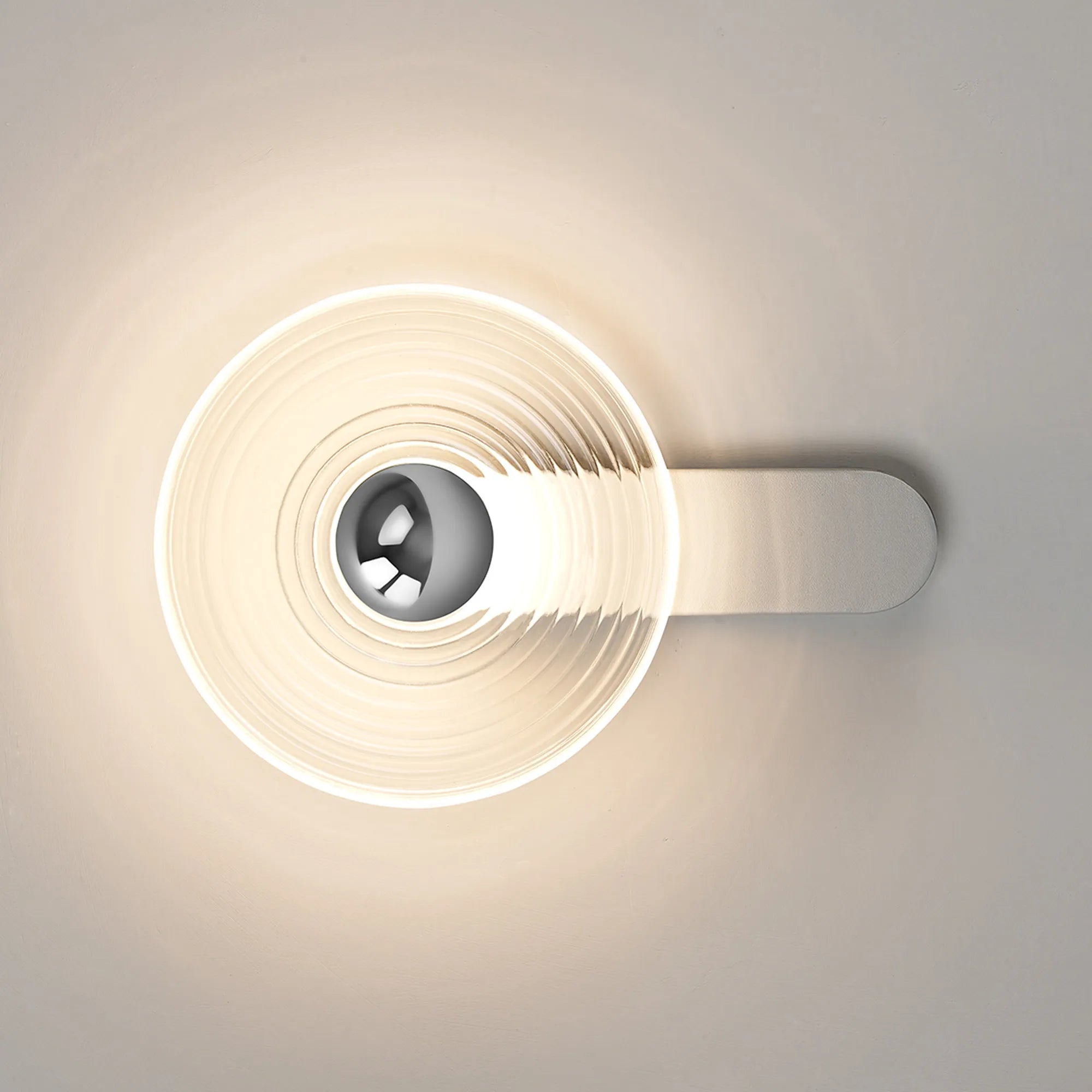 Milton Wall Lamp - Satin White & Clear & Chrome