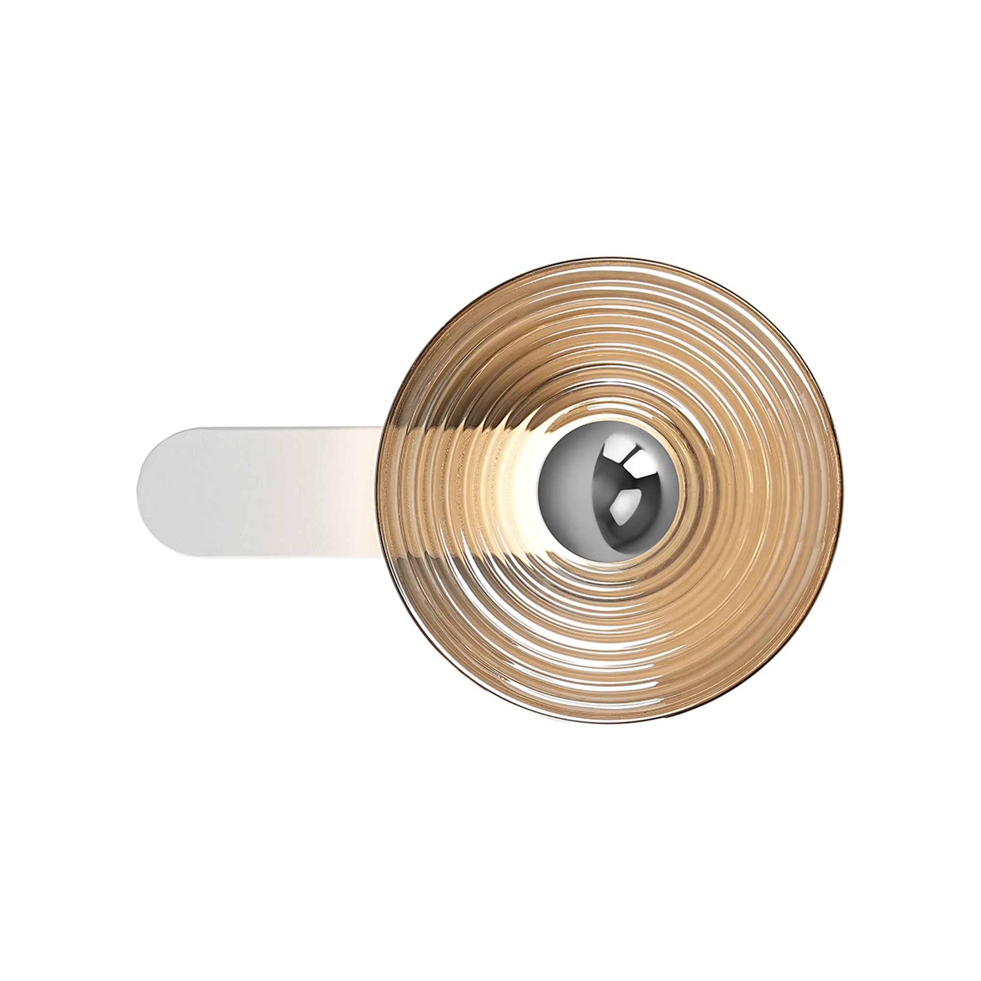 Milton Wall Lamp - Satin White & Smoke & Chrome