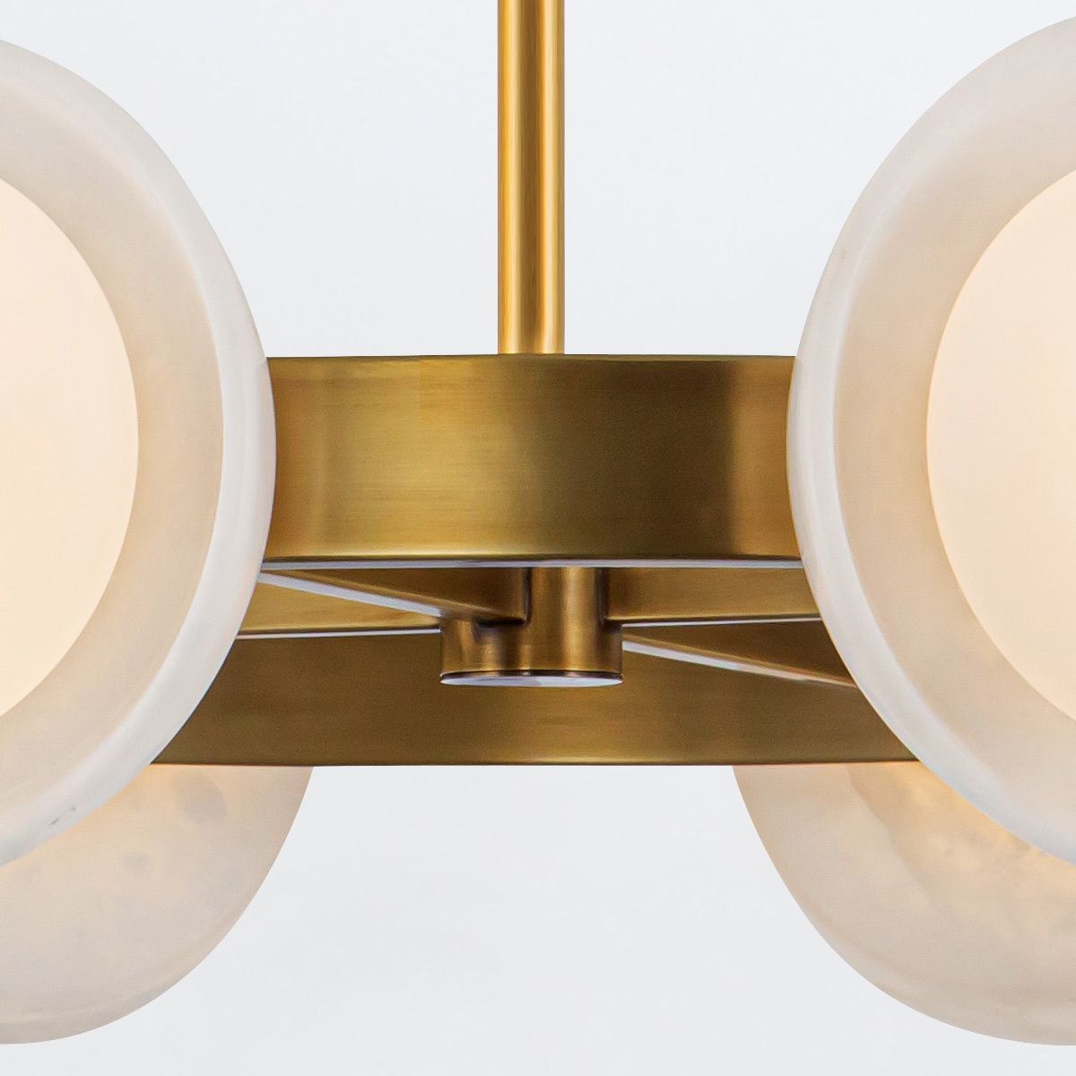 Quintiesse Alonso 8 Light LED Chandelier Pendant - Vintage Brass